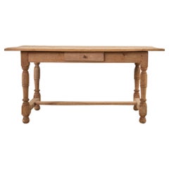 Country French Bleached Oak Farmhouse Dining or Writing Table