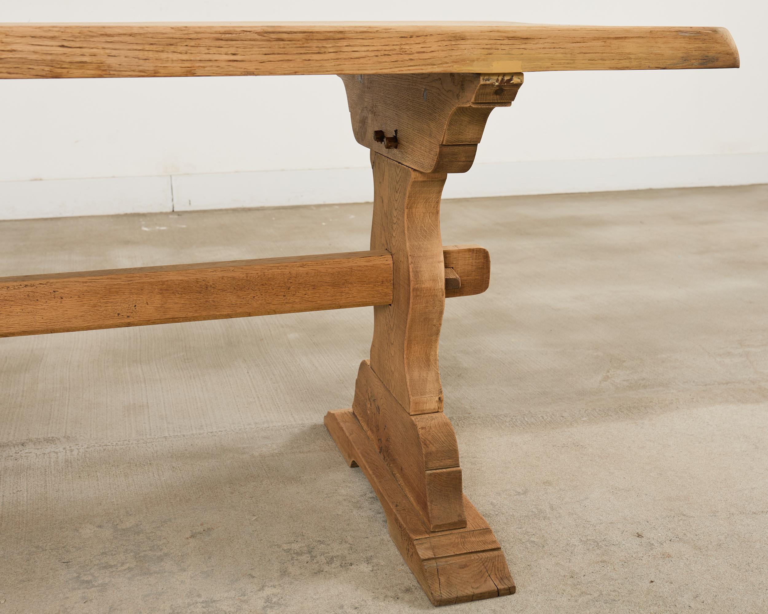 Mesa de comedor Country French Bleached Oak Farmhouse 6.5 Ft en venta 8