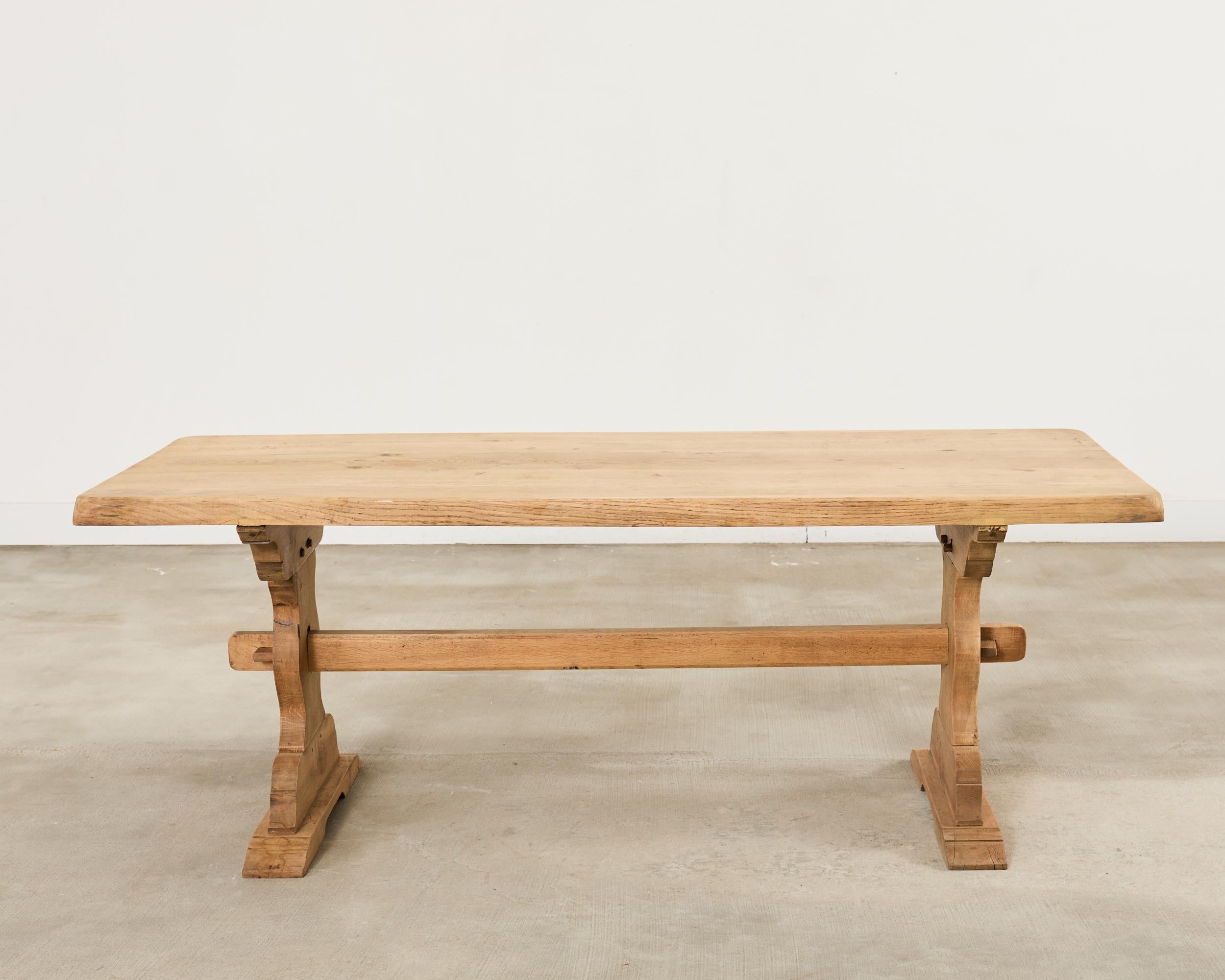 Mesa de comedor Country French Bleached Oak Farmhouse 6.5 Ft en venta 12