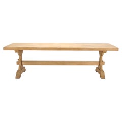 Country French Bleached Oak Farmhouse Dining Table 8.5 Ft