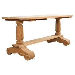Tavolo da pranzo a cavalletto in stile rustico francese in Oak Oak sbiancato