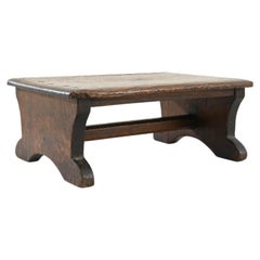 Country French Brown Oak Stool