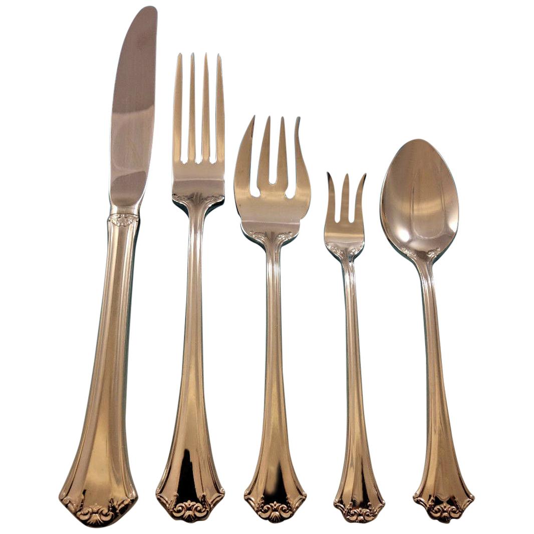 Country French by R&B Stainless Steel Flatware Set for 12 Service 66 Pieces
