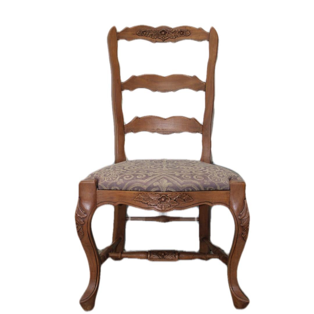 C. 20th Century

Eight Country French carved chairs, two chairs have arms & six chairs have no arms.
Floral leaf carving & carved turned supports

W = Width
D = Depth
H = Height
S.H = Seat Height
A.H = Arm Height
A.W = Arm