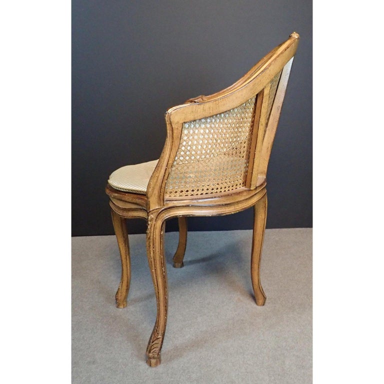 Country French Carved Corner Chair at 1stDibs