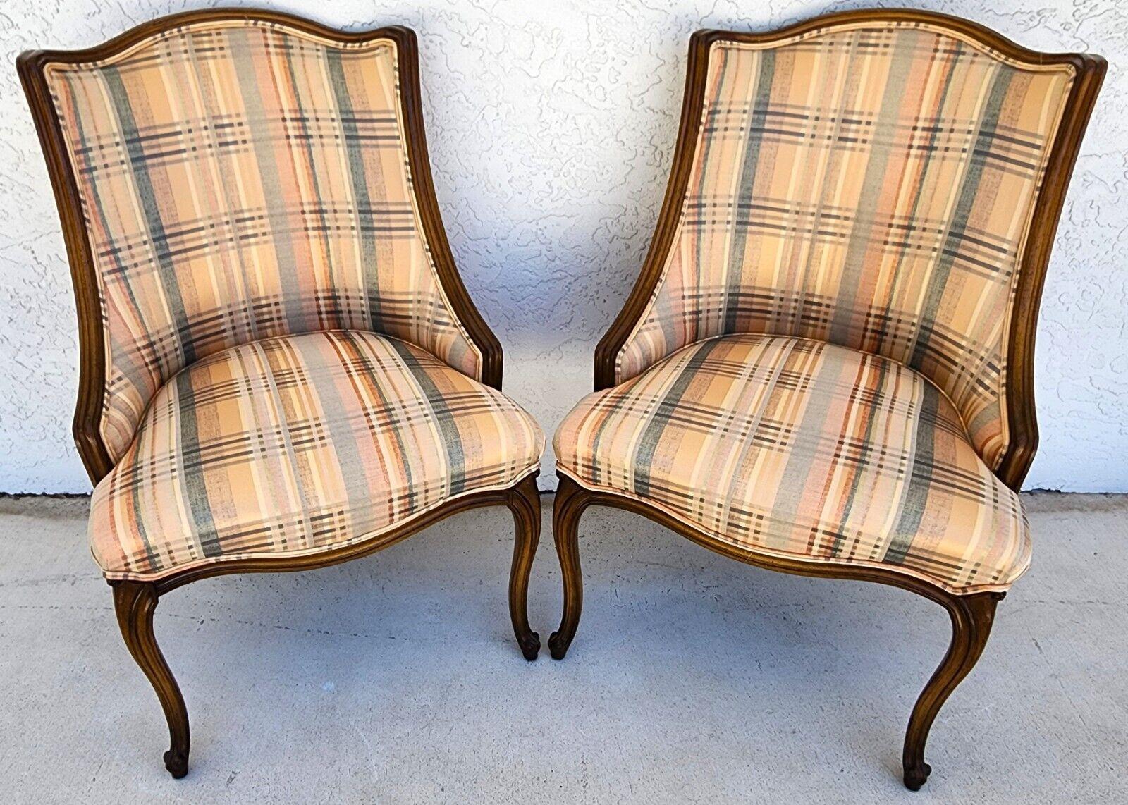 For FULL item description click on CONTINUE READING at the bottom of this page.

Offering One Of Our Recent Palm Beach Estate Fine Furniture Acquisitions Of A 
Set of 2 Ralph Lauren Style Fabric Country French Antique 1940s Accent Chairs
Very
