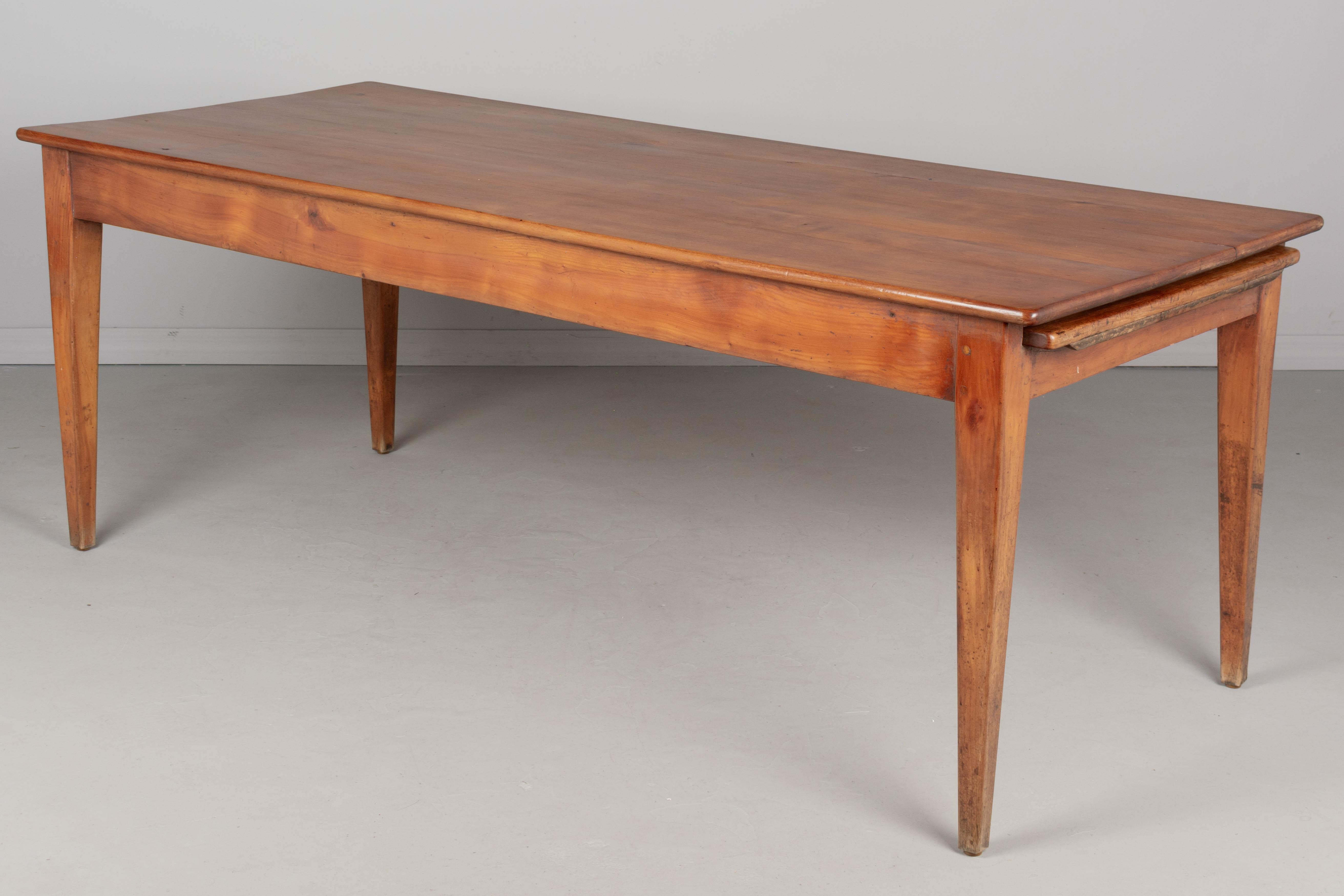 Hand-Crafted Country French Cherry Farm Table or Dining Table For Sale
