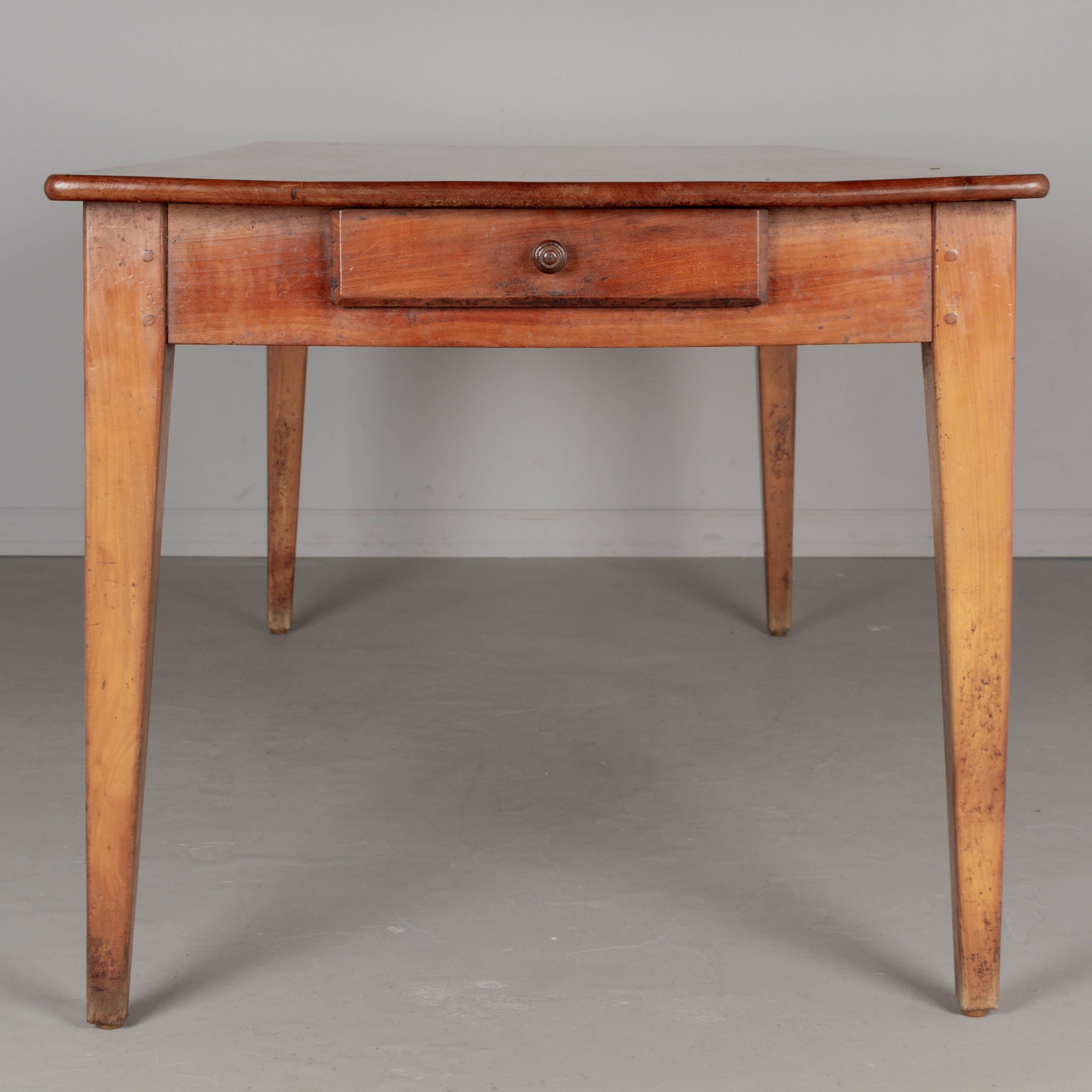 Country French Cherry Farm Table or Dining Table For Sale 2