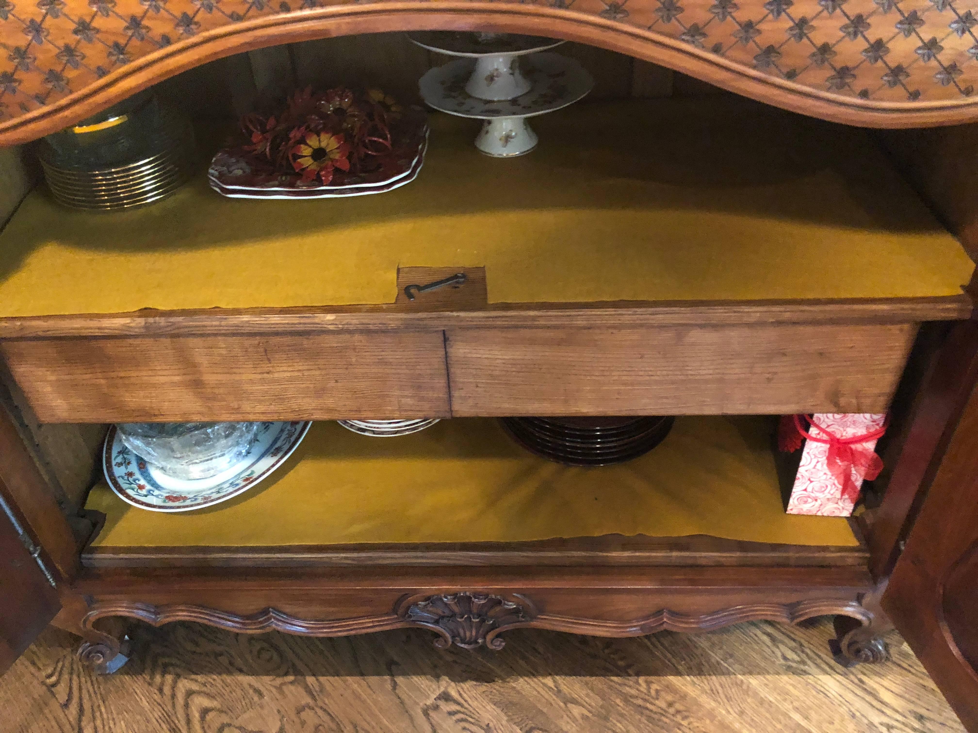 Country French Cherrywood Sideboard Buffet in the Louis XV Style 7