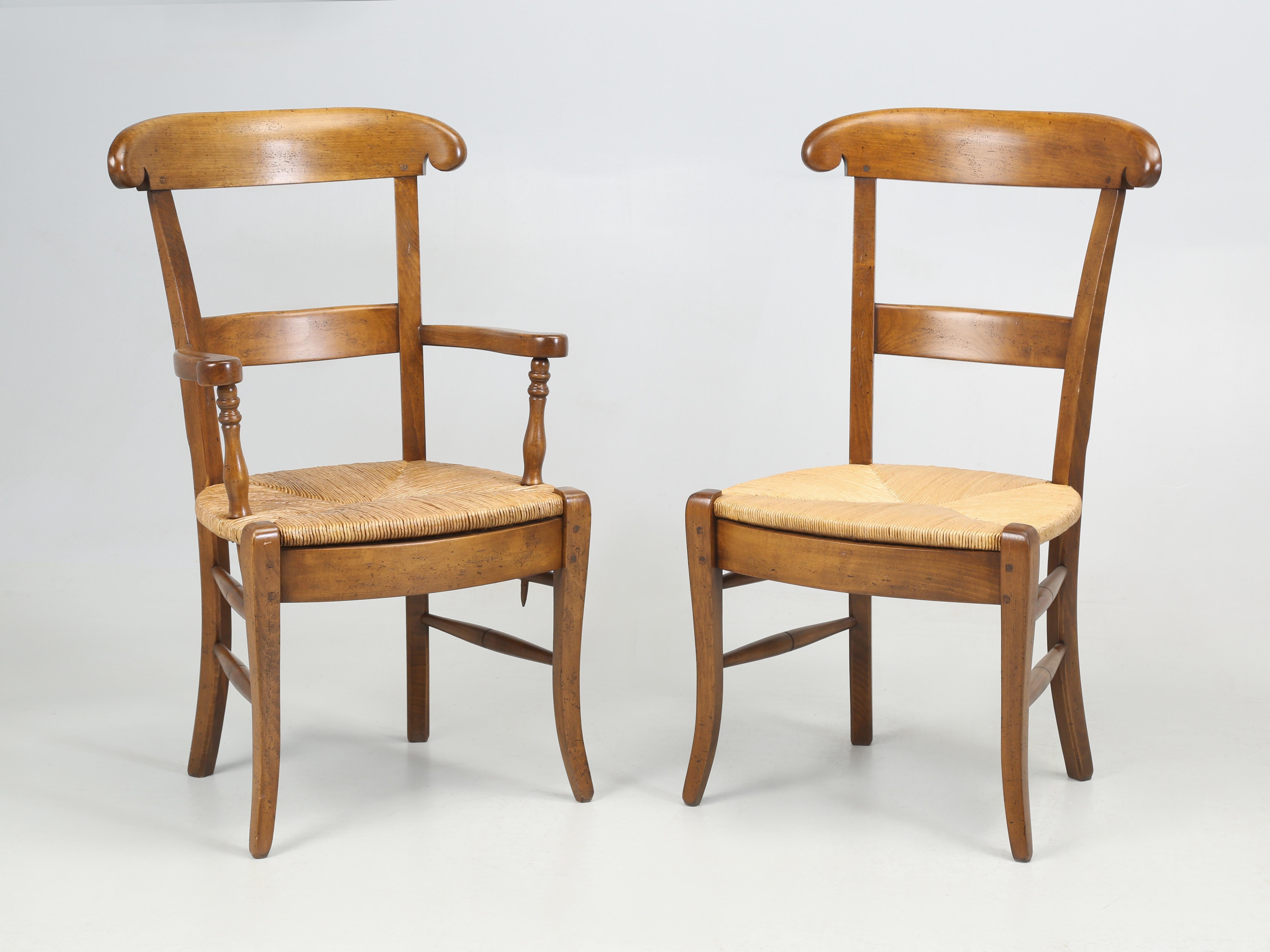 Hand-Crafted Country French Dining Chairs Hand-Made by the  Lacroix Family since 1856 For Sale