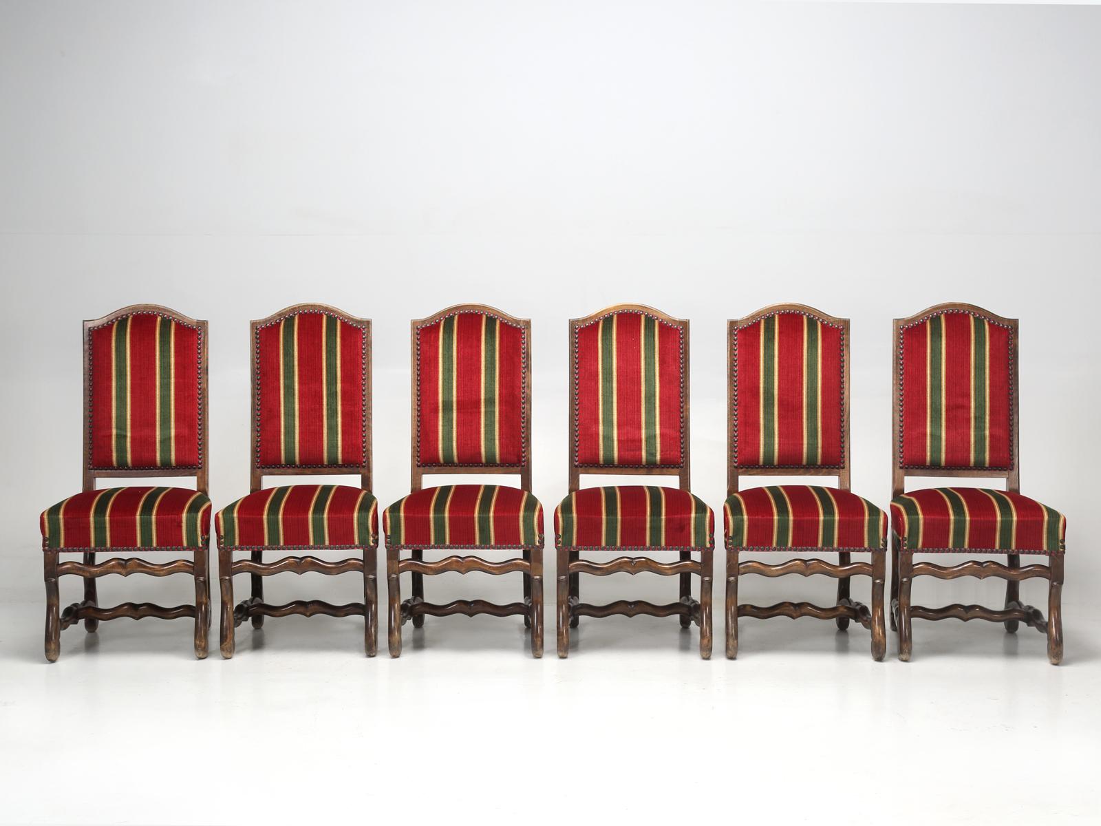 Mid-20th Century Country French Dining Chairs, Set of 6 Side Chairs and 2 Armchairs