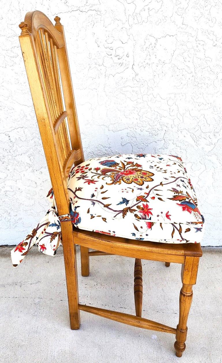 Late 20th Century Country French Dining Chairs Wheatback Cane Seat by Mantovanelli, Italy