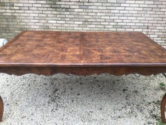 Country French Dining Table with Parquet Top