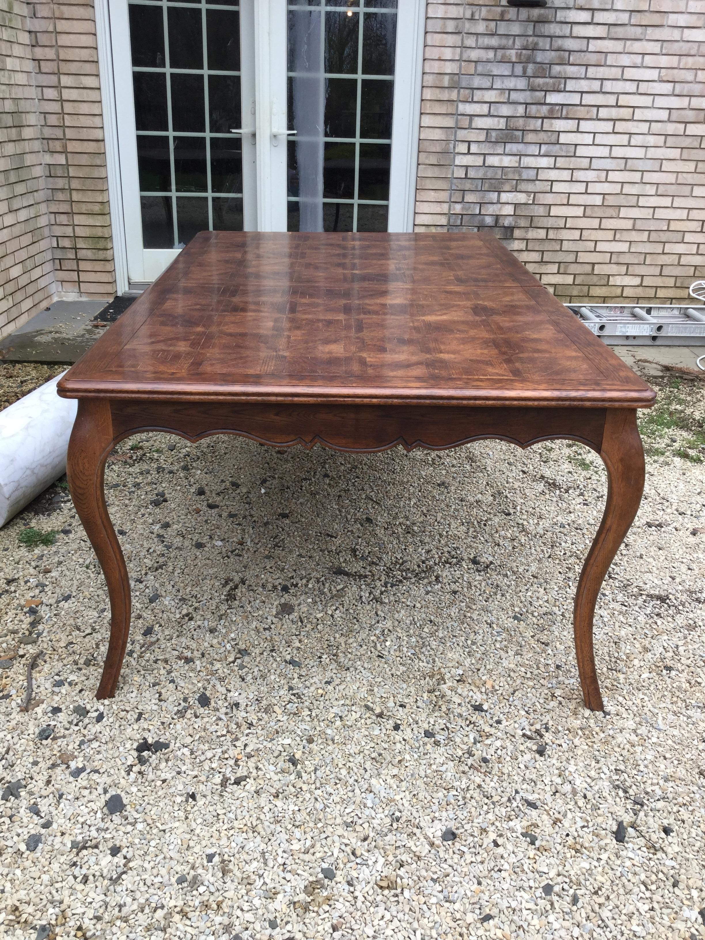 french parquet dining table