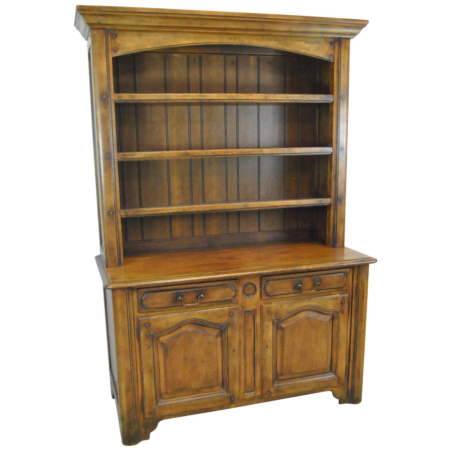 Country French Distressed Cherry Open Cupboard by Ralph Lauren