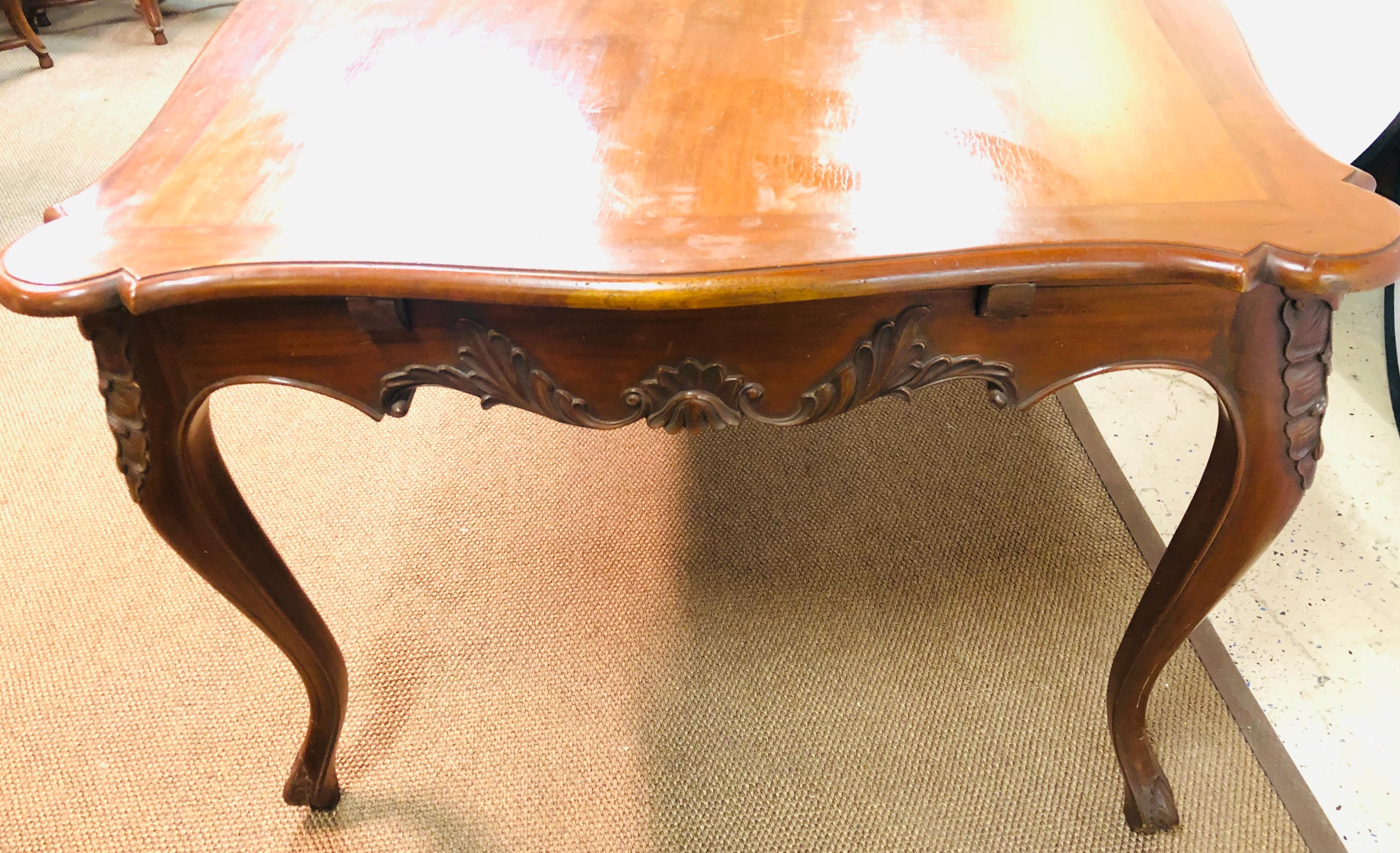 Louis XV Country French Extension Table Hand Carved