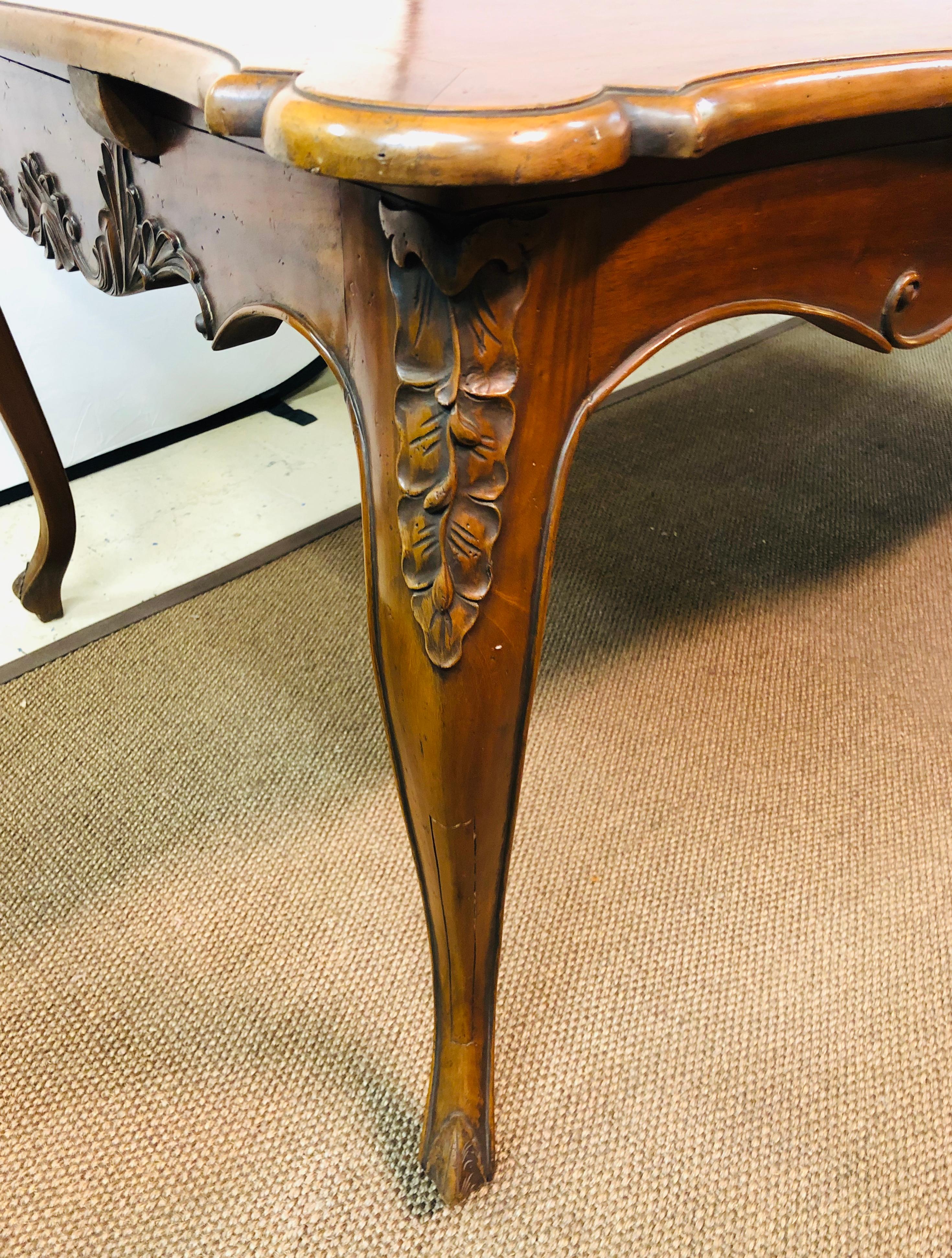 20th Century Country French Extension Table Hand Carved