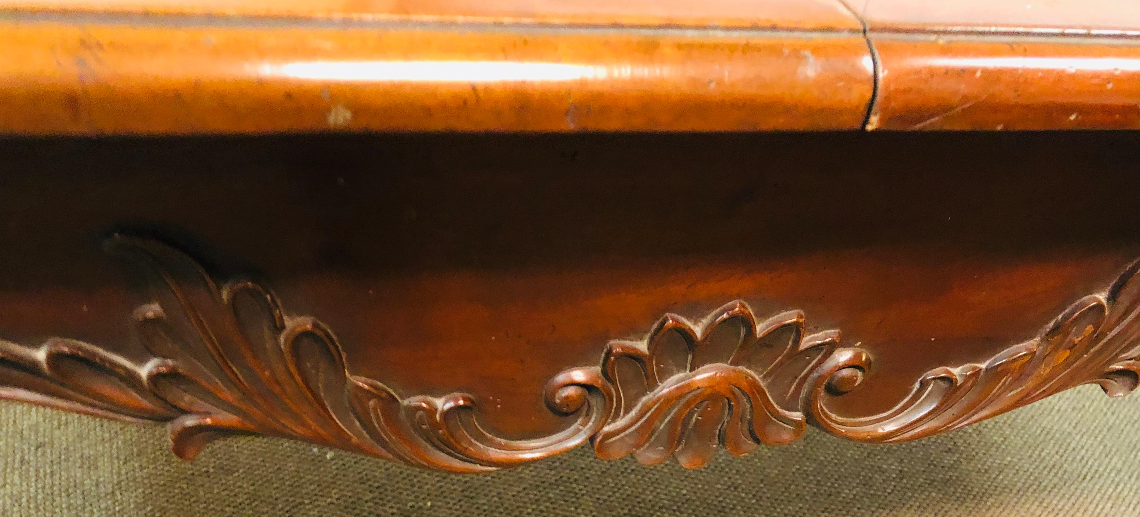 Wood Country French Extension Table Hand Carved