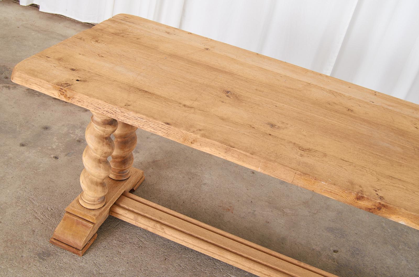 Country French Farmhouse Oak Barley Twist Dining Table  4