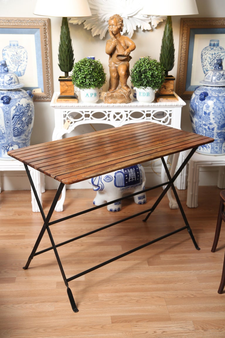 Country French Folding Campaign Table and Four Chairs at 1stDibs ...