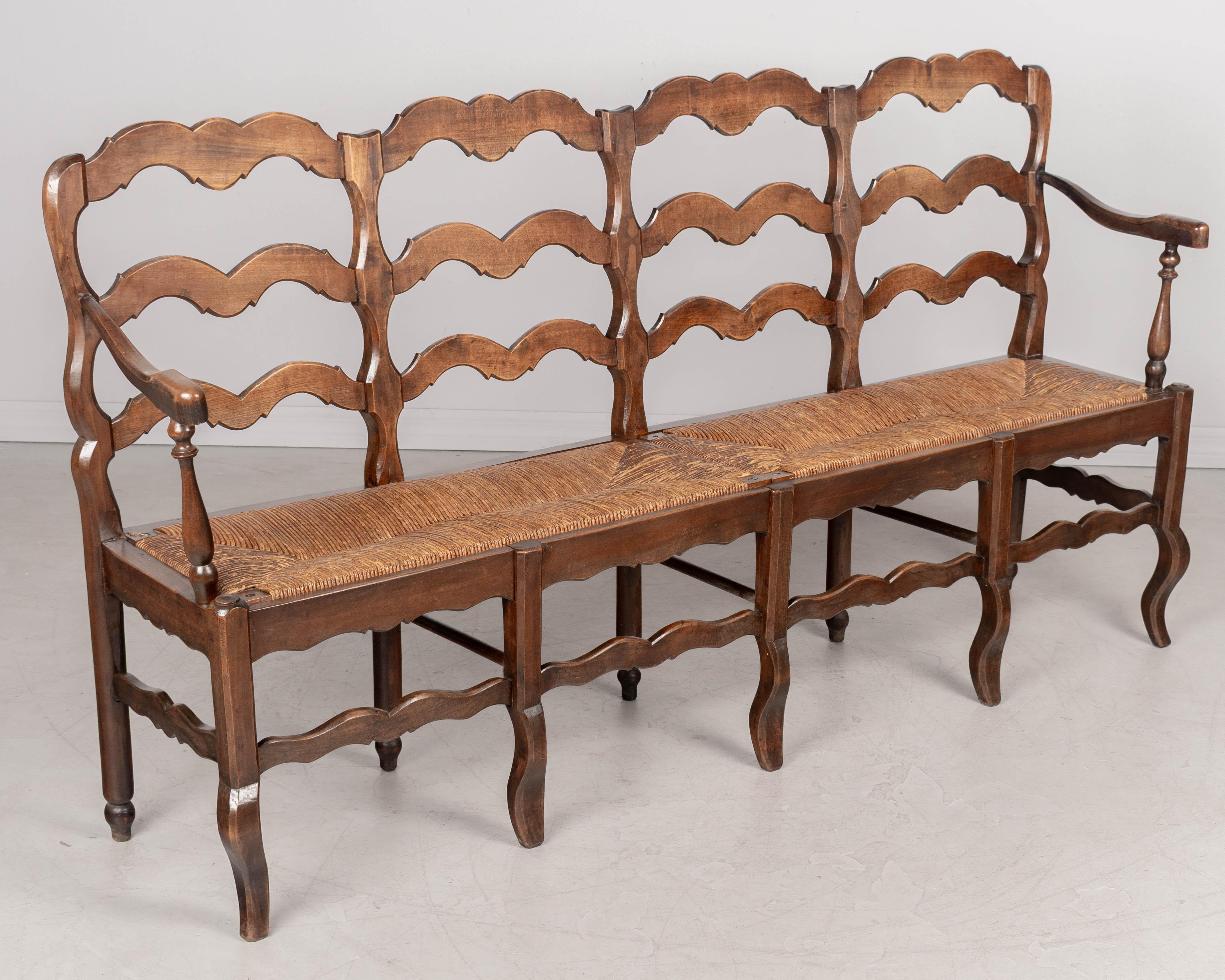 French Provincial Country French Four Seat Bench For Sale