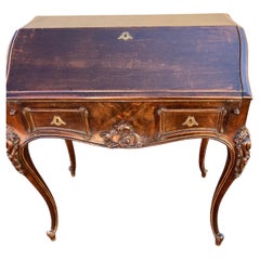 Country French Fruitwood slanted fall front ladies writing table