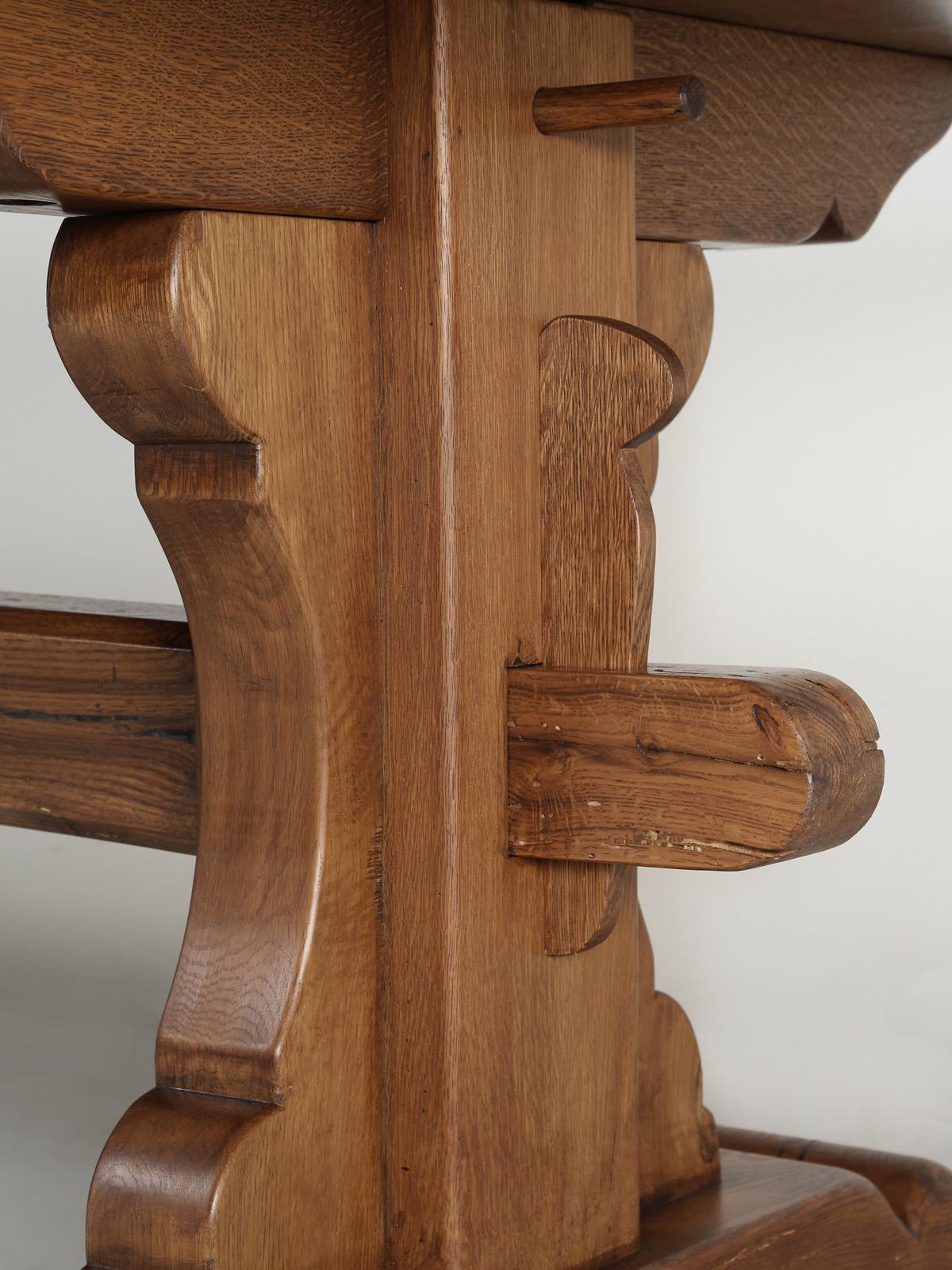 Tavolo da pranzo a cavalletto in stile rustico francese, in Oak Oak recuperato, disponibile in qualsiasi dimensione in vendita 2
