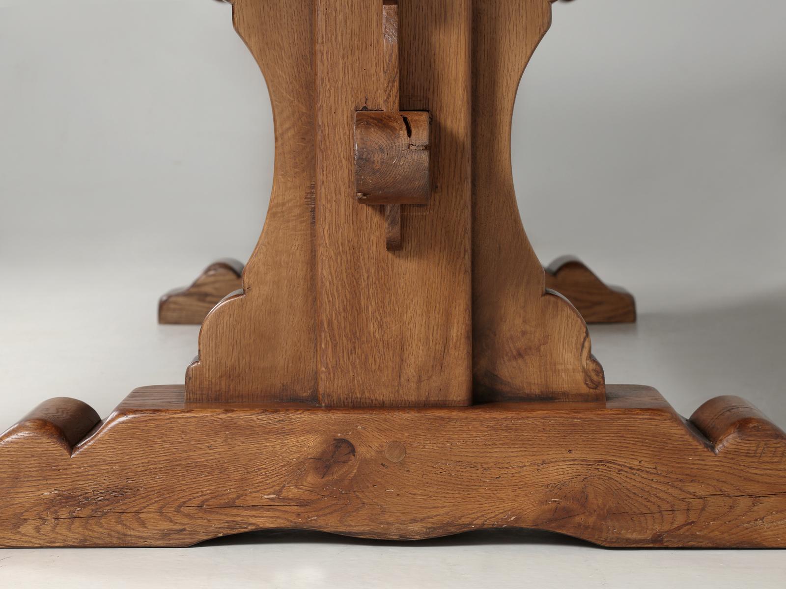 Tavolo da pranzo a cavalletto in stile rustico francese, in Oak Oak recuperato, disponibile in qualsiasi dimensione in vendita 4