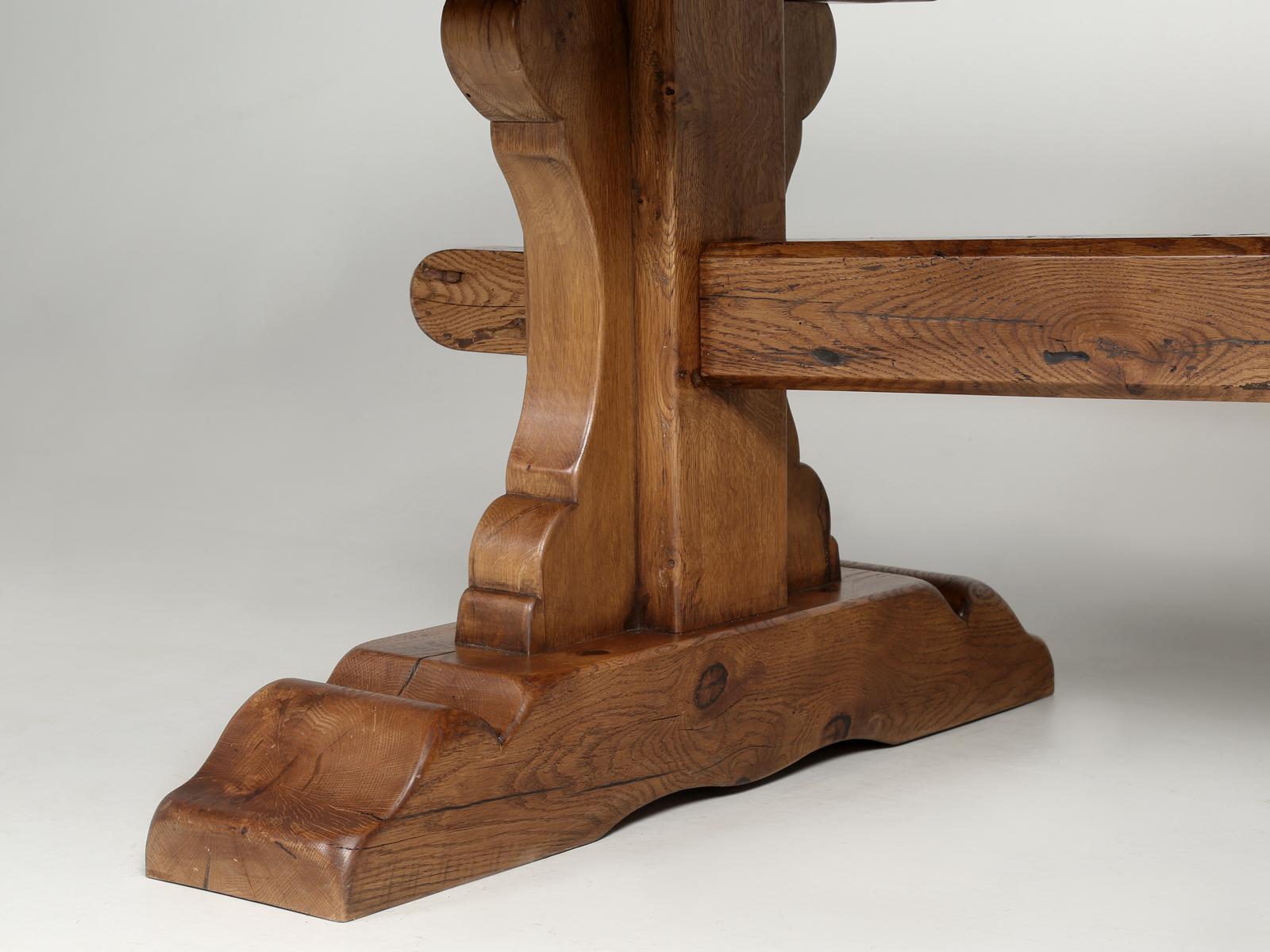 Tavolo da pranzo a cavalletto in stile rustico francese, in Oak Oak recuperato, disponibile in qualsiasi dimensione in vendita 6