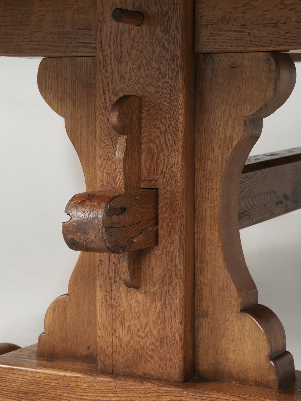 Tavolo da pranzo a cavalletto in stile rustico francese, in Oak Oak recuperato, disponibile in qualsiasi dimensione in vendita 9