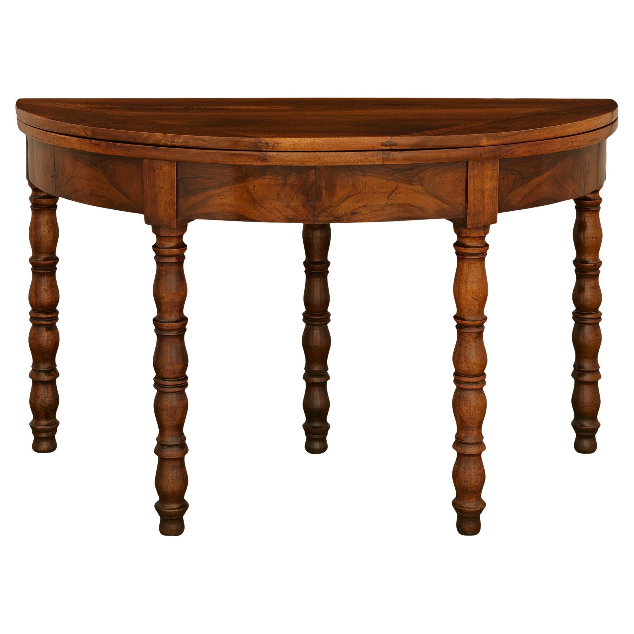 Country French late 18th century Walnut console/center table