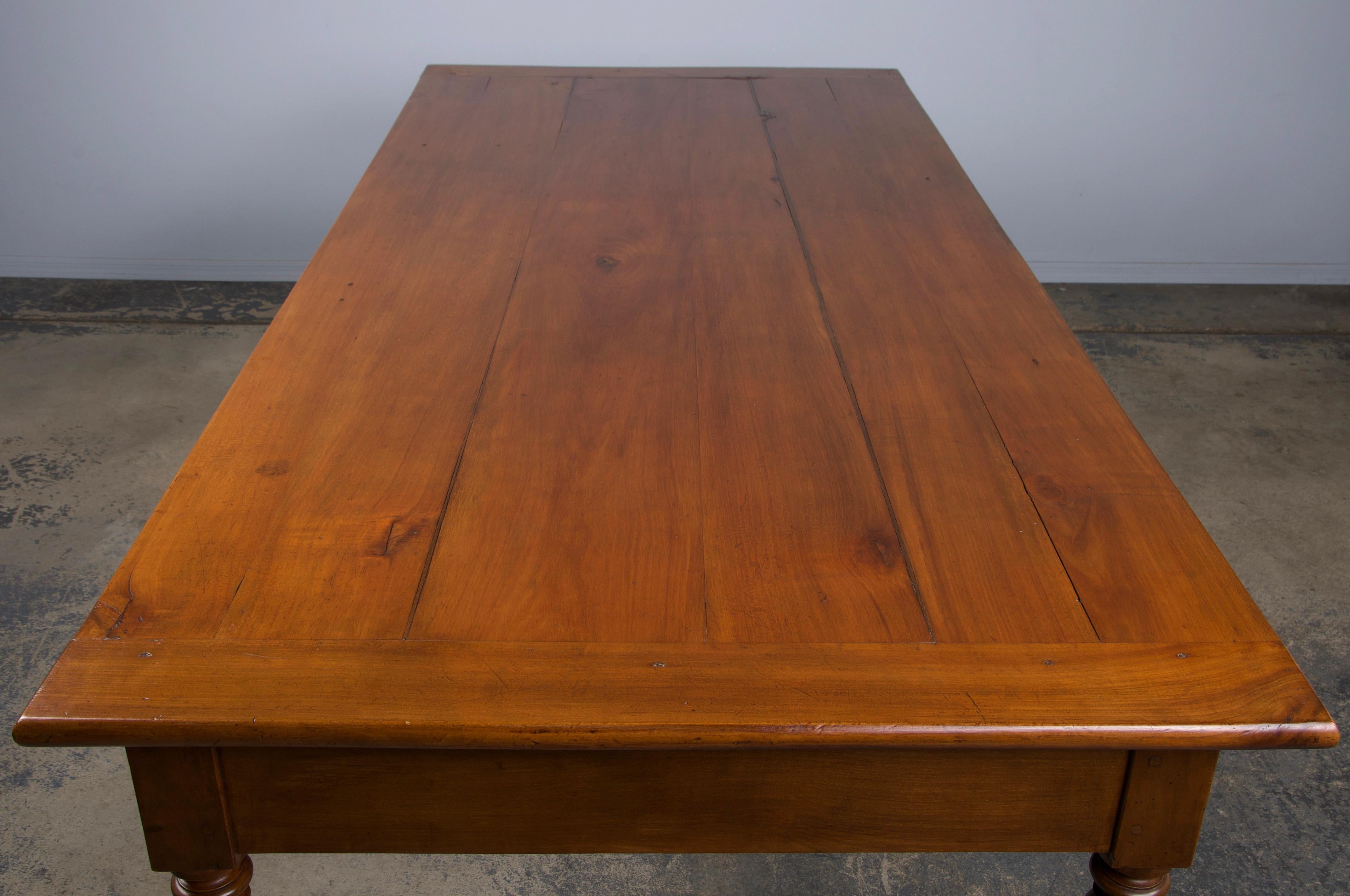 Country French Louis Philippe Style Provincial Maple Dining Table 7