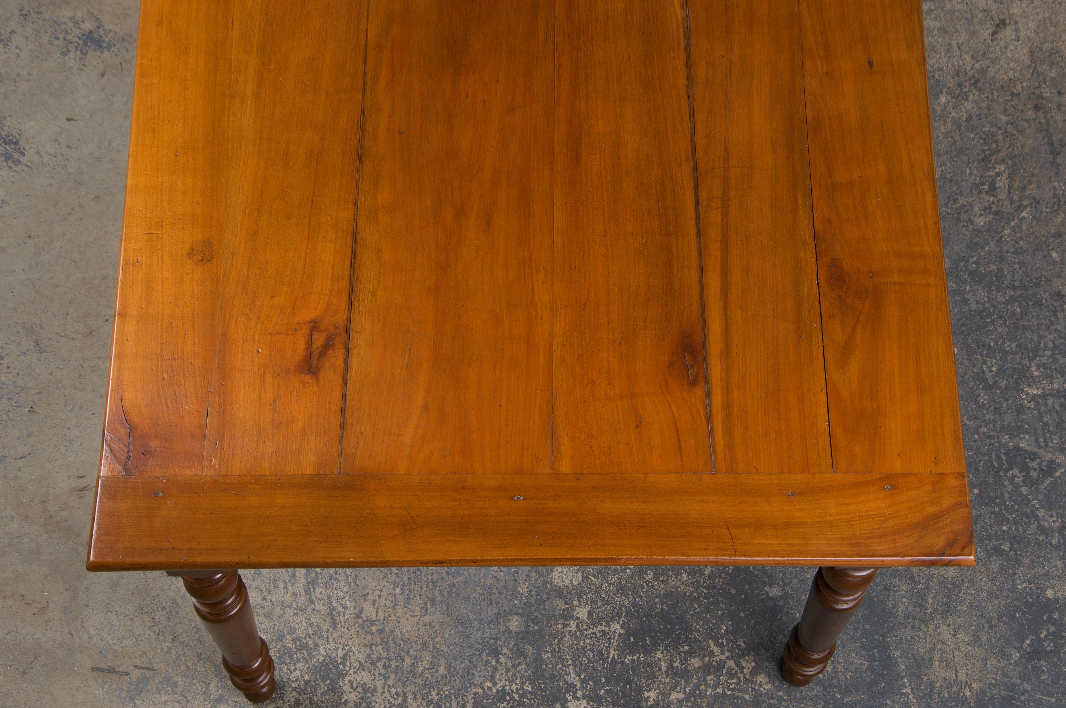 Country French Louis Philippe Style Provincial Maple Dining Table 8