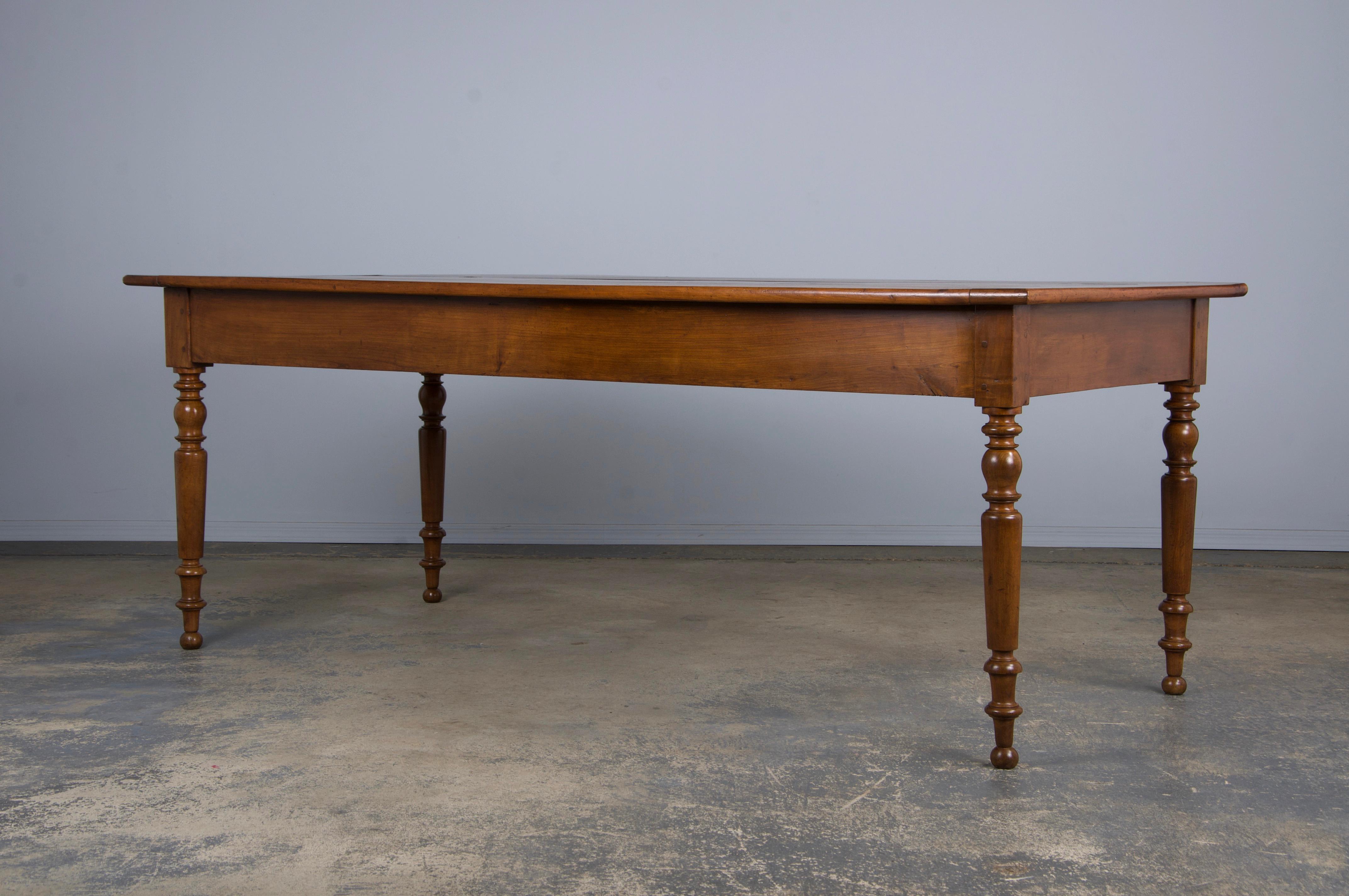 Country French Louis Philippe Style Provincial Maple Dining Table 11