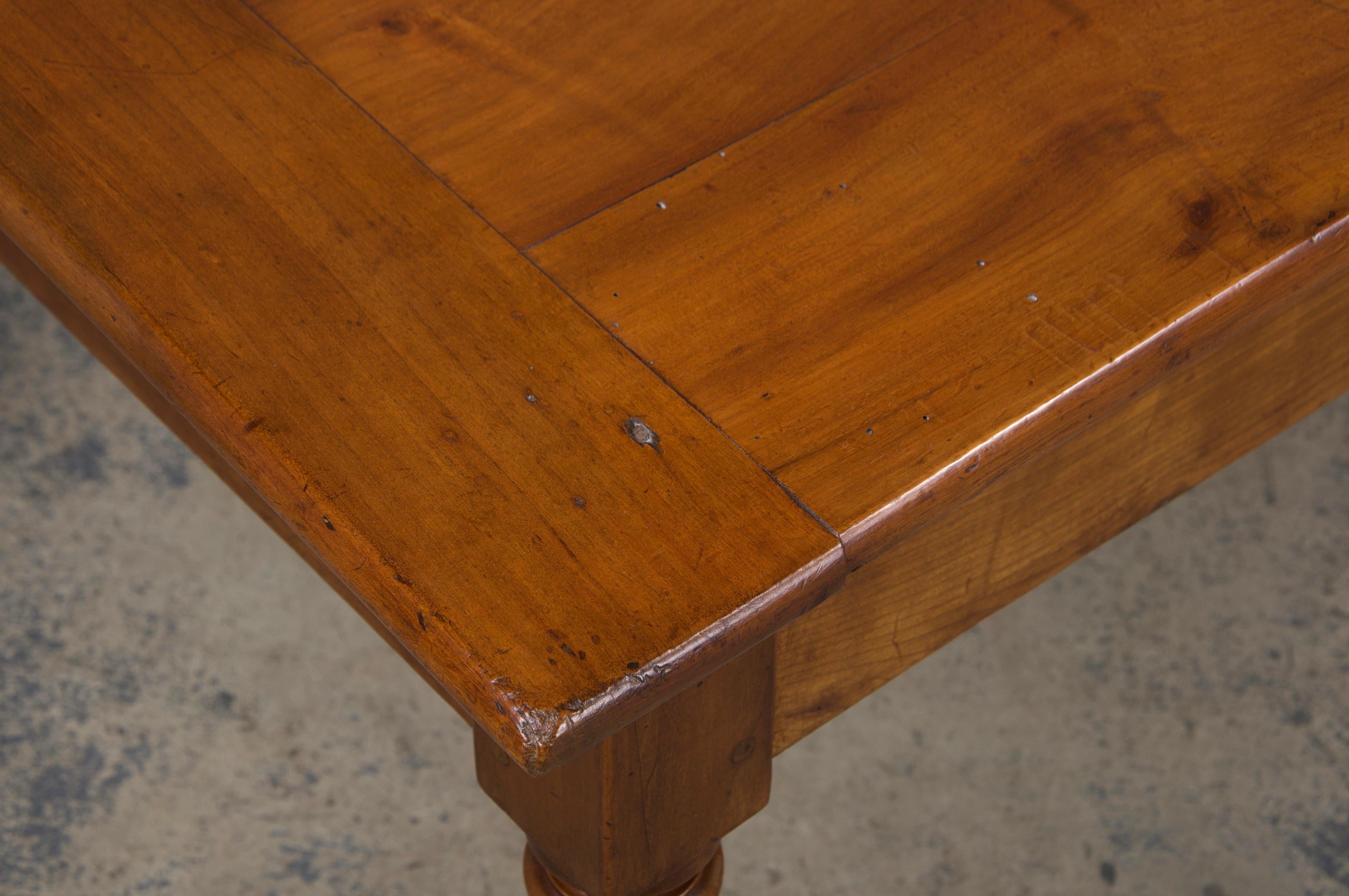 Hand-Carved Country French Louis Philippe Style Provincial Maple Dining Table
