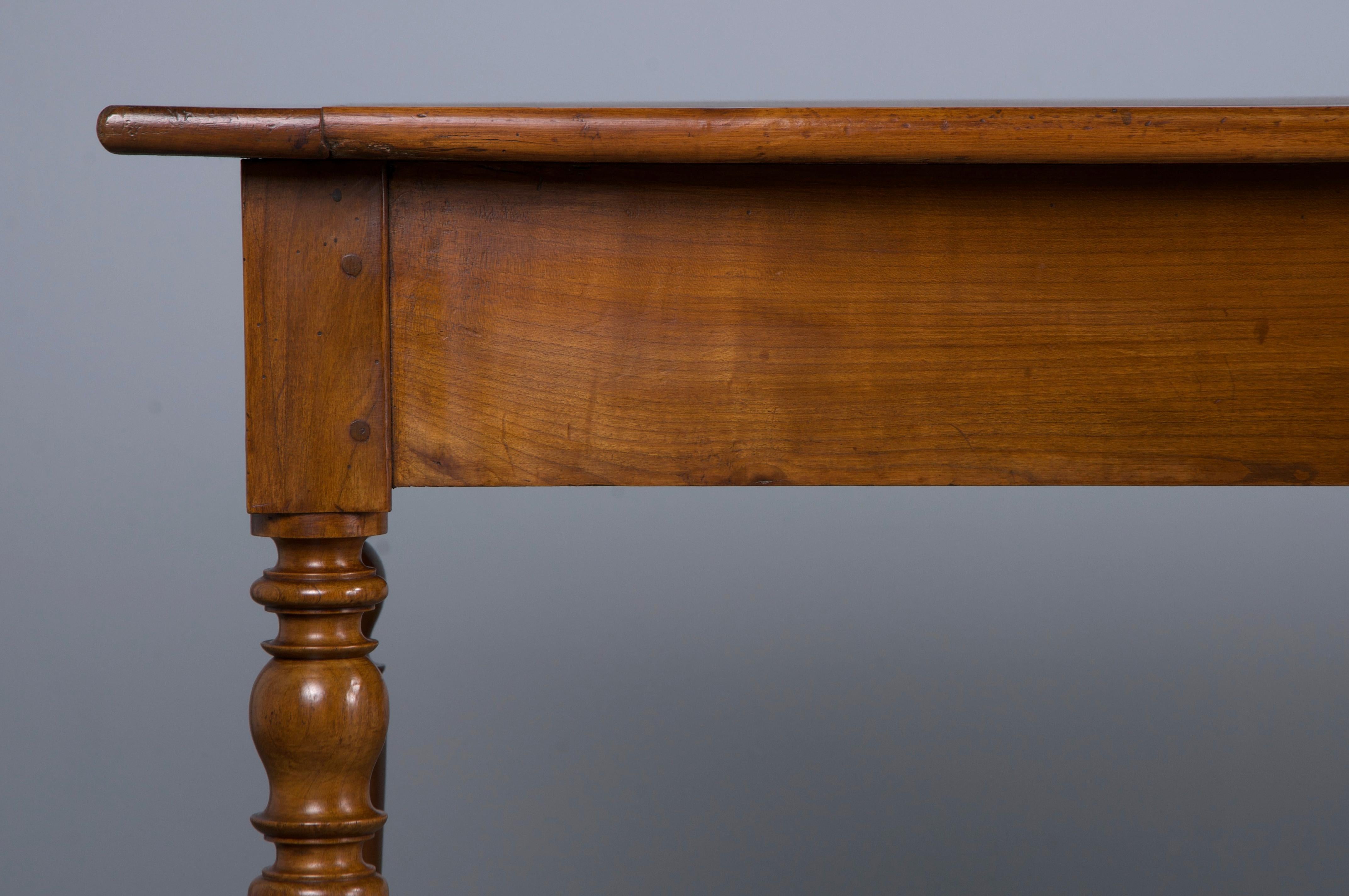 20th Century Country French Louis Philippe Style Provincial Maple Dining Table