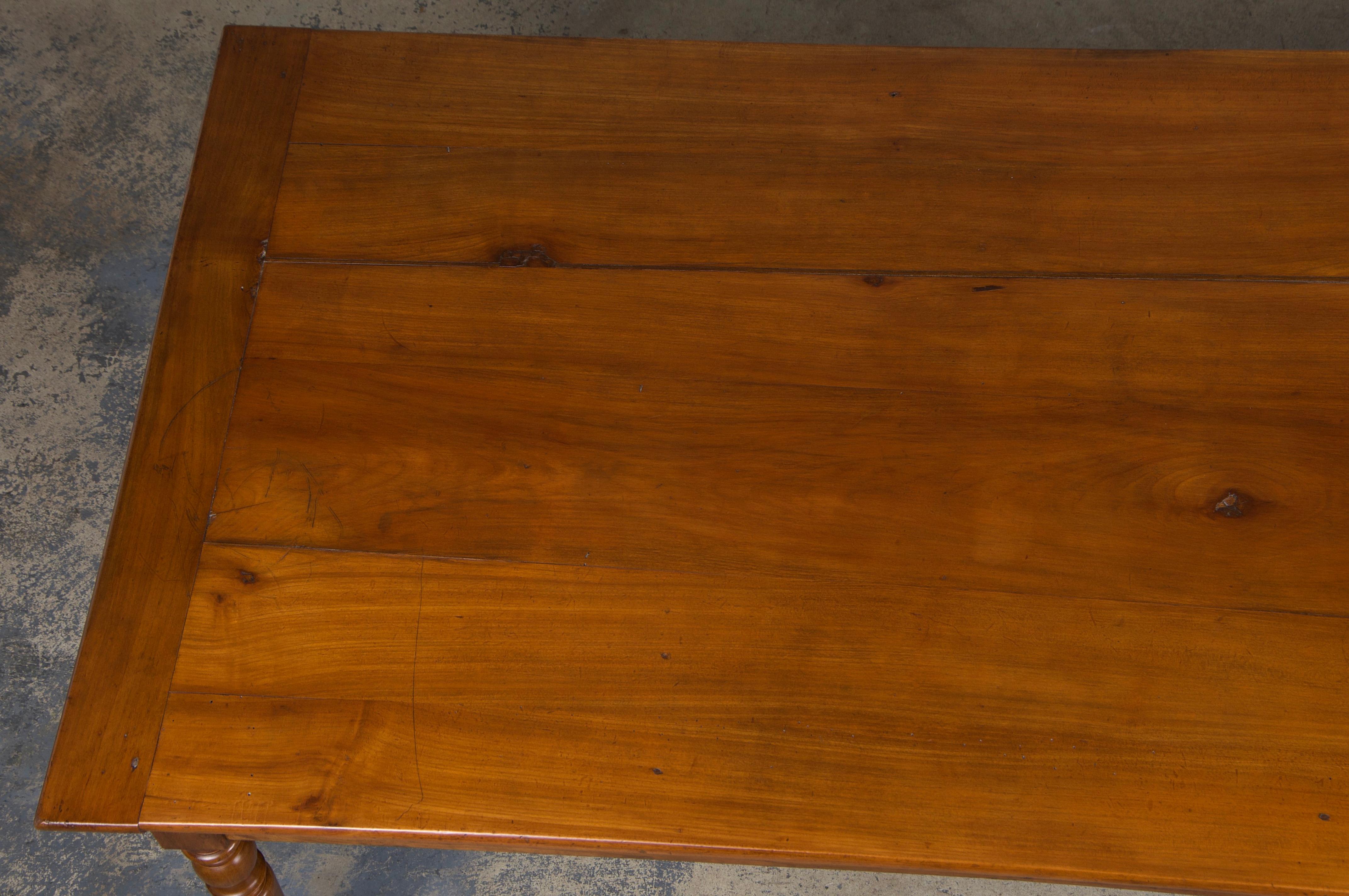 Country French Louis Philippe Style Provincial Maple Dining Table 2