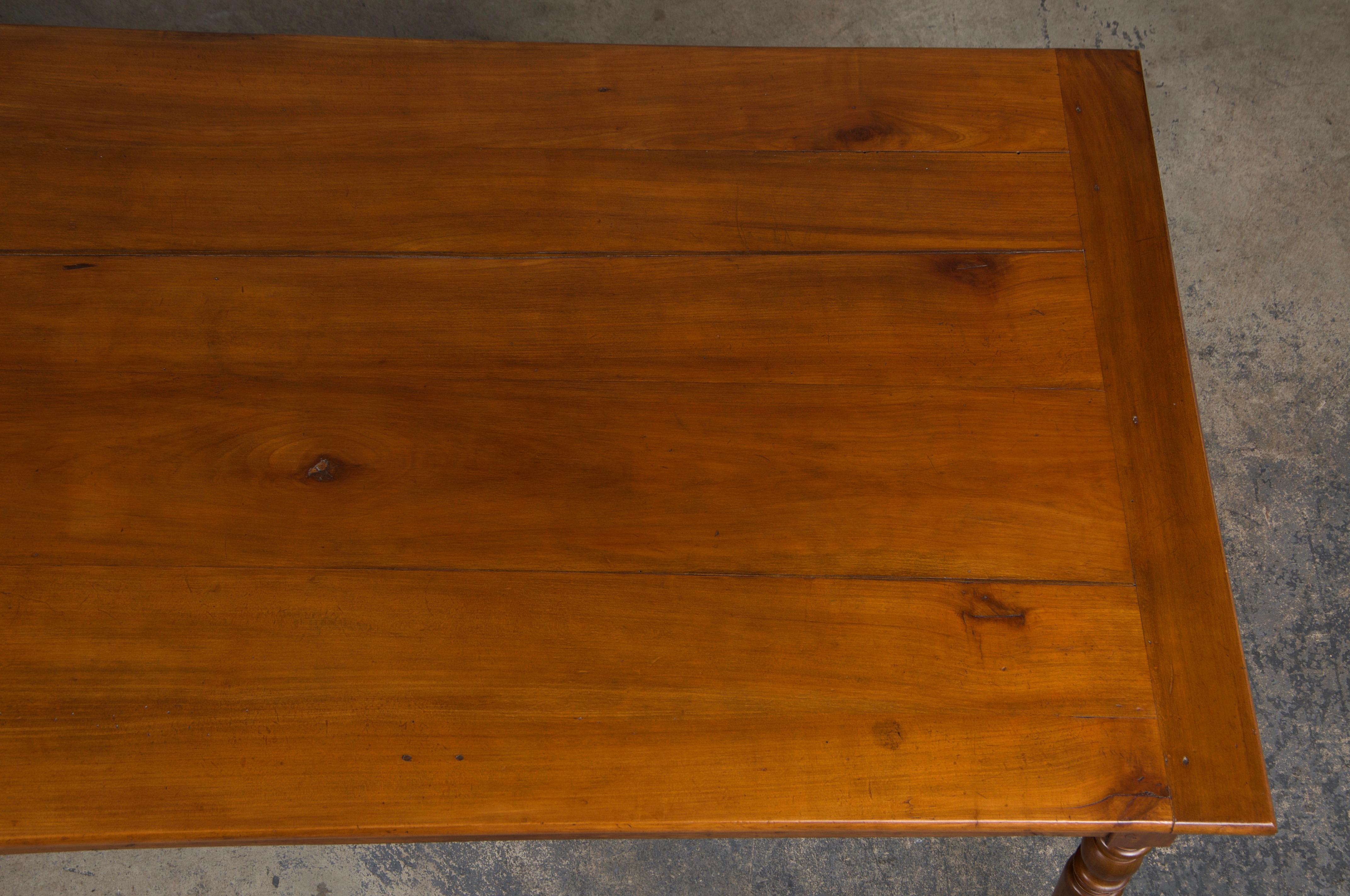 Country French Louis Philippe Style Provincial Maple Dining Table 4