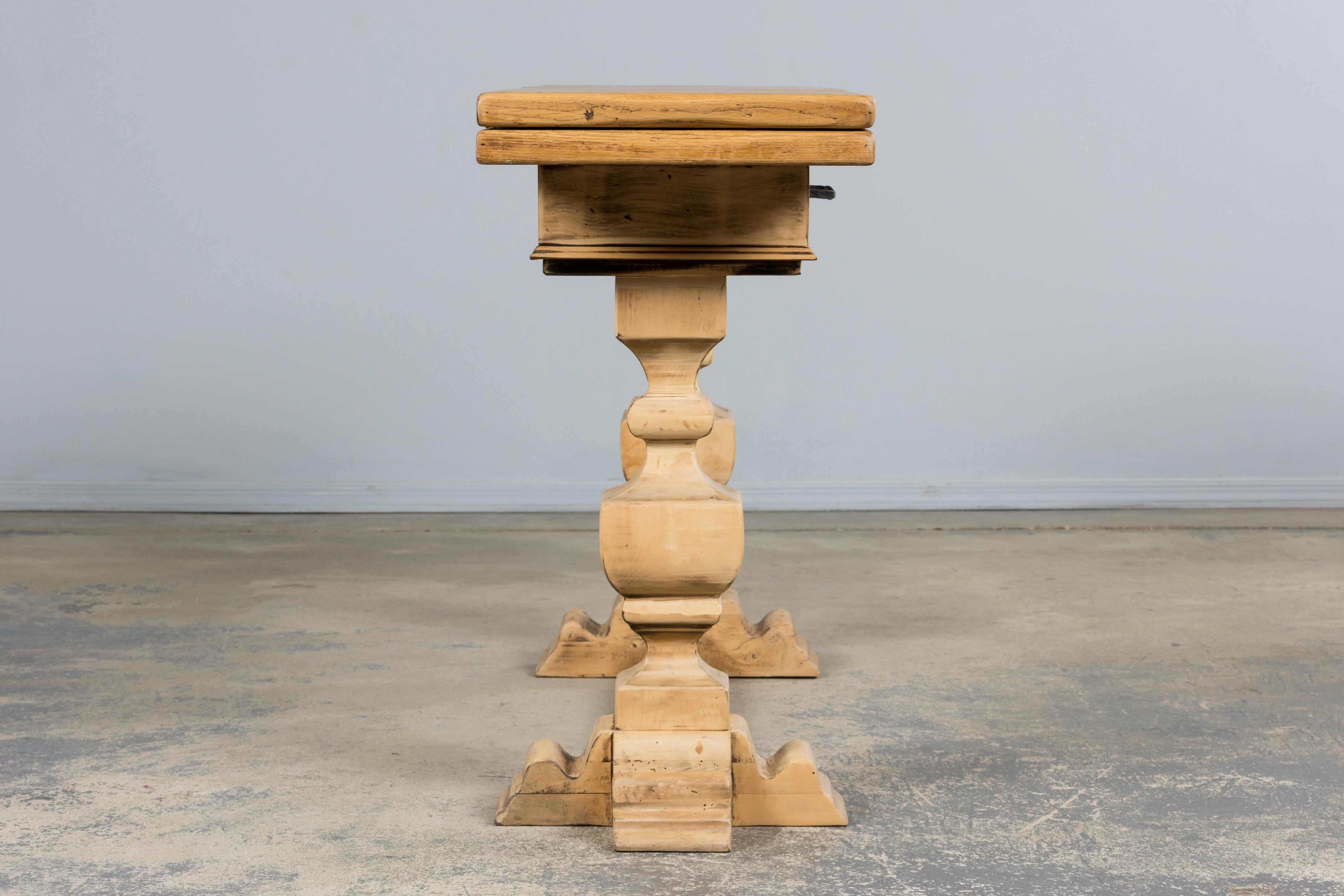 Country French Louis XIII Style Bleached Mixed Wood Folding Table For Sale 5