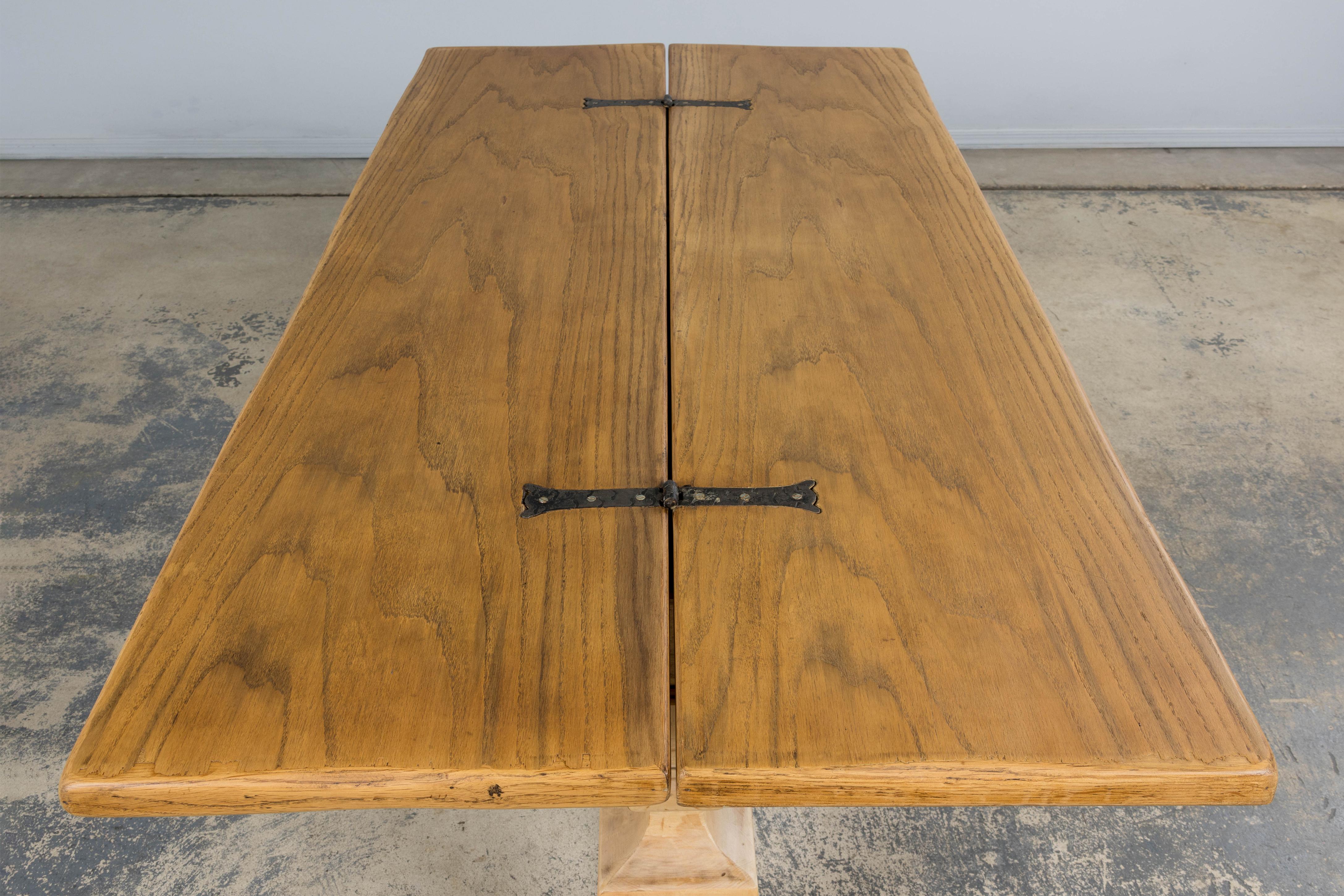 Country French Louis XIII Style Bleached Mixed Wood Folding Table For Sale 7