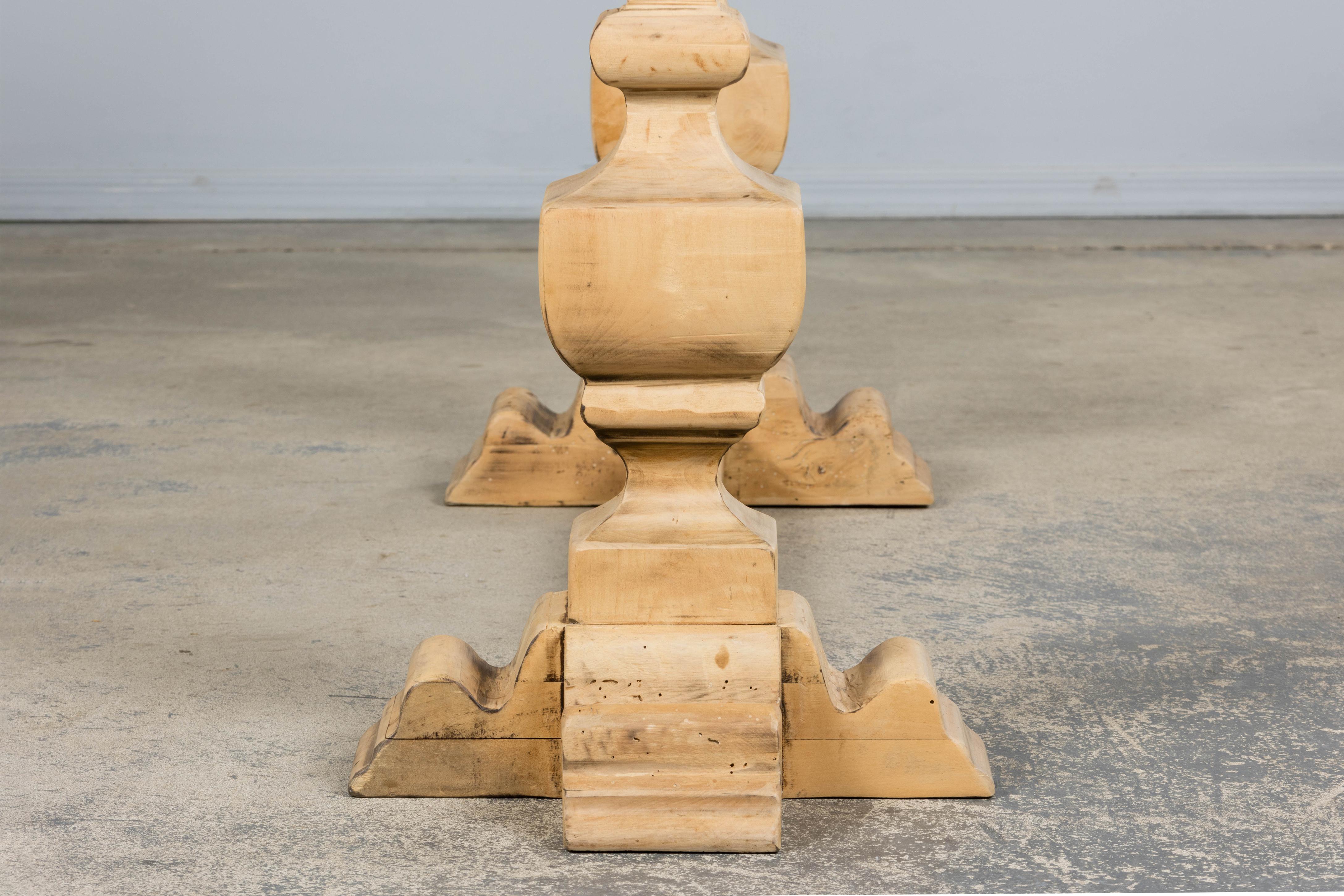 Country French Louis XIII Style Bleached Mixed Wood Folding Table For Sale 8