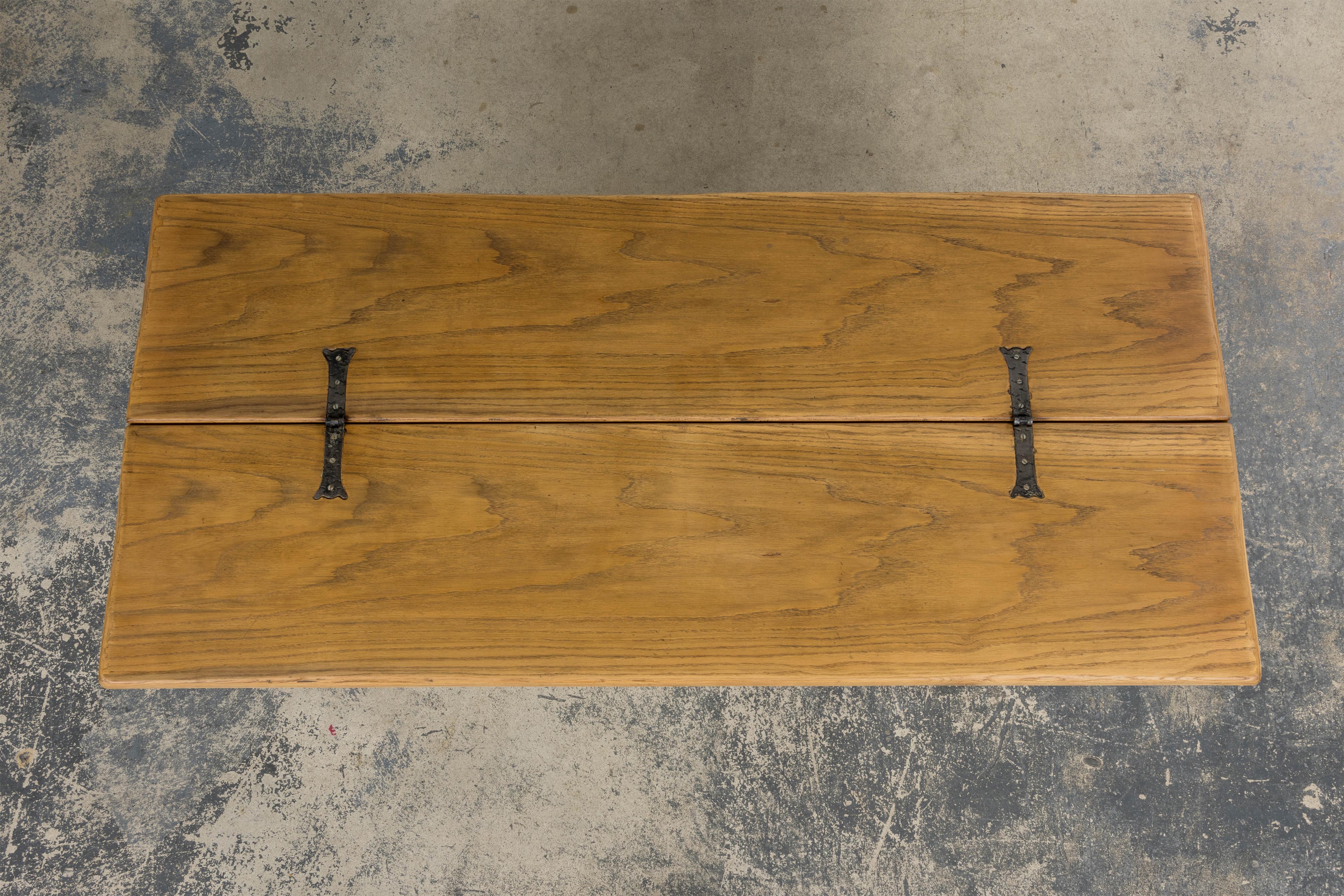 Country French Louis XIII Style Bleached Mixed Wood Folding Table For Sale 10