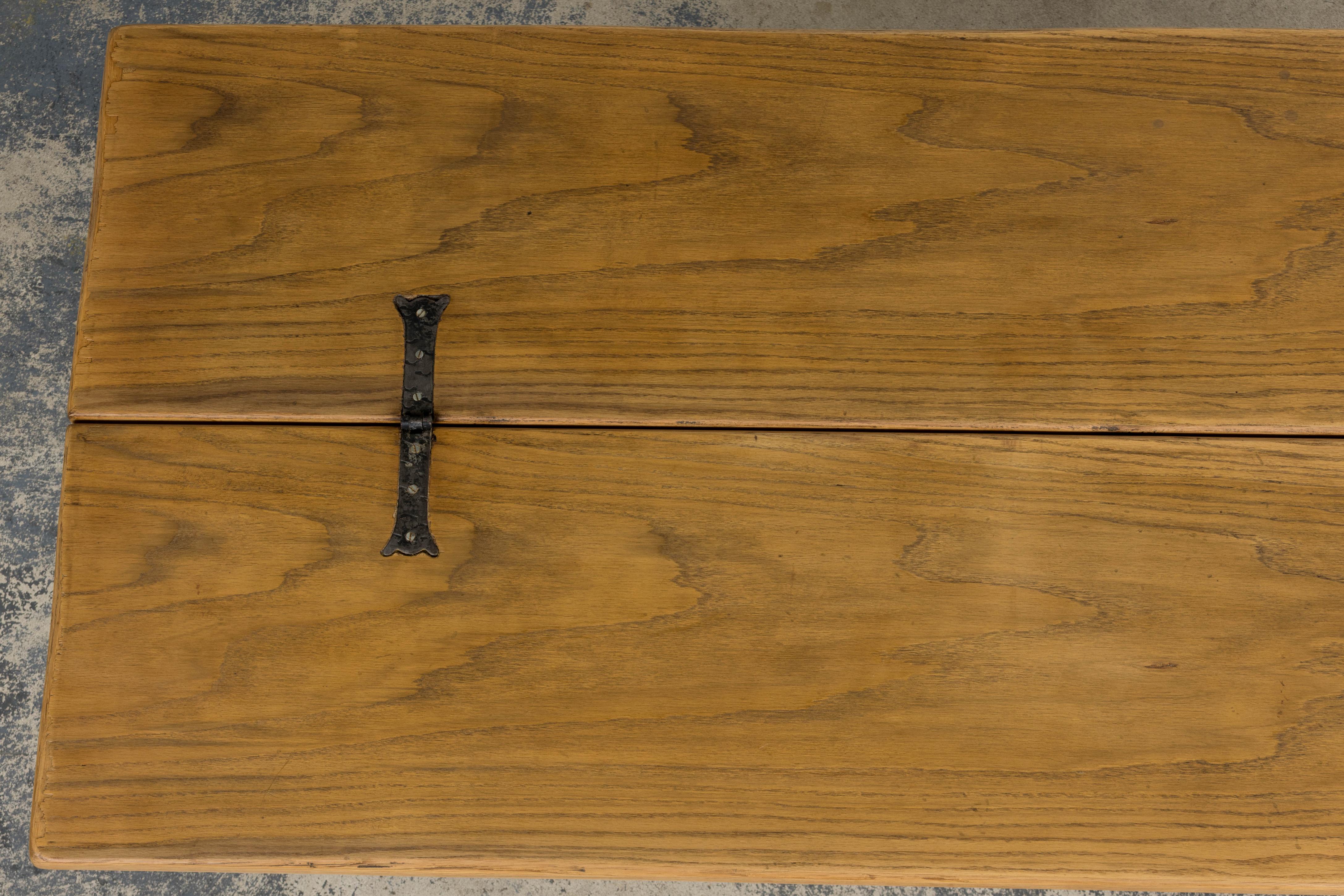 Country French Louis XIII Style Bleached Mixed Wood Folding Table For Sale 11