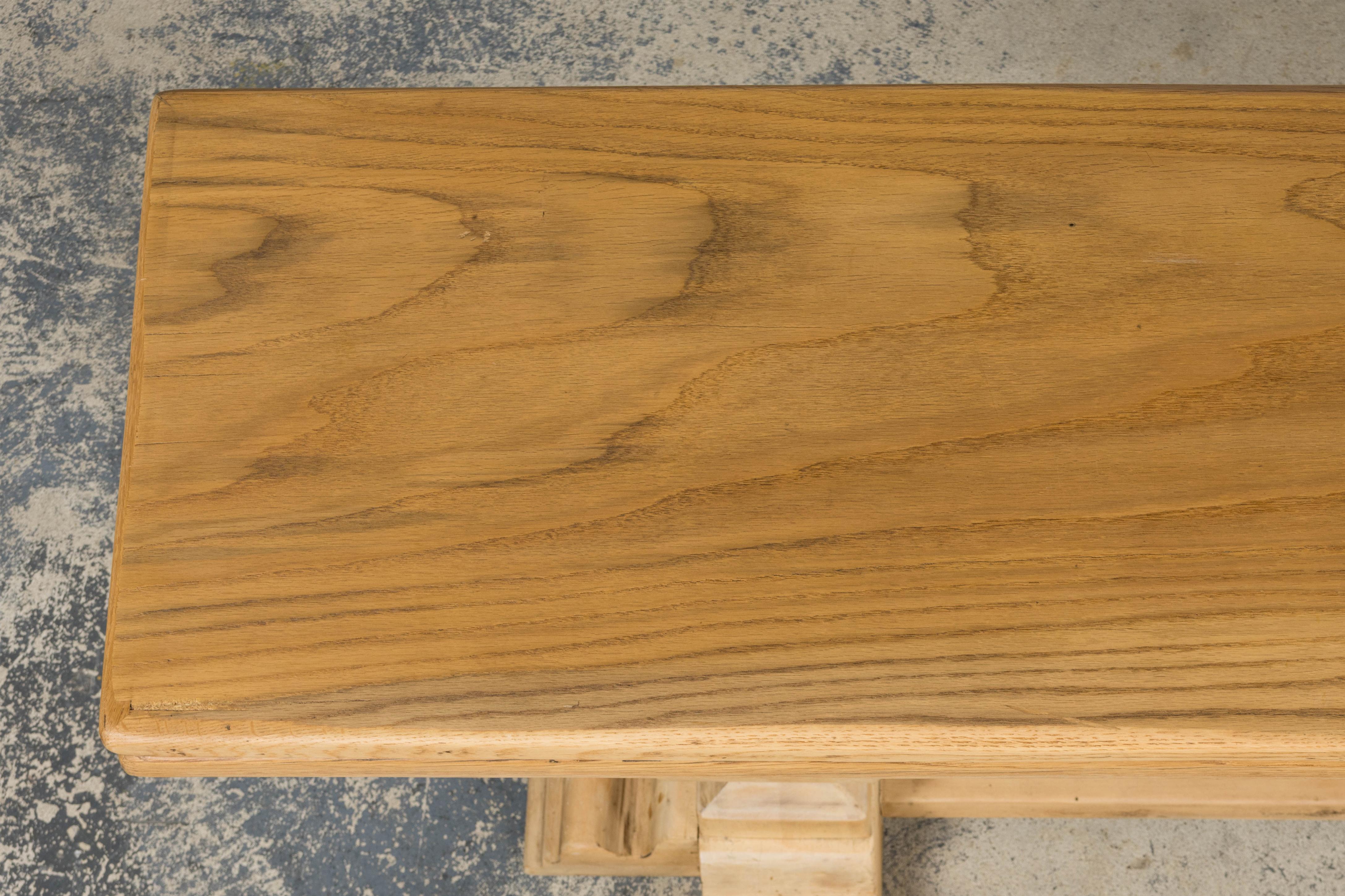 Maple Country French Louis XIII Style Bleached Mixed Wood Folding Table For Sale