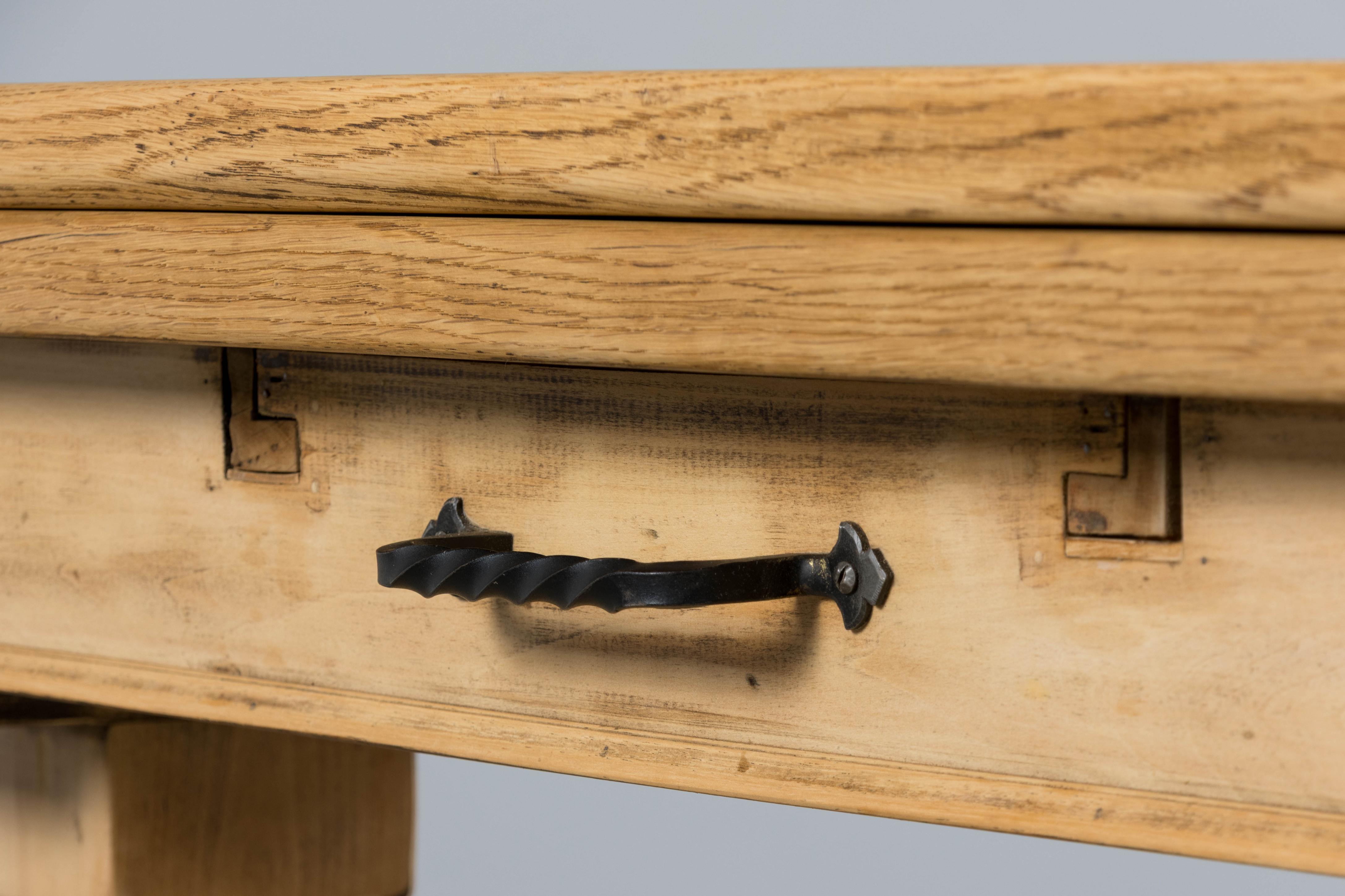 Country French Louis XIII Style Bleached Mixed Wood Folding Table For Sale 2