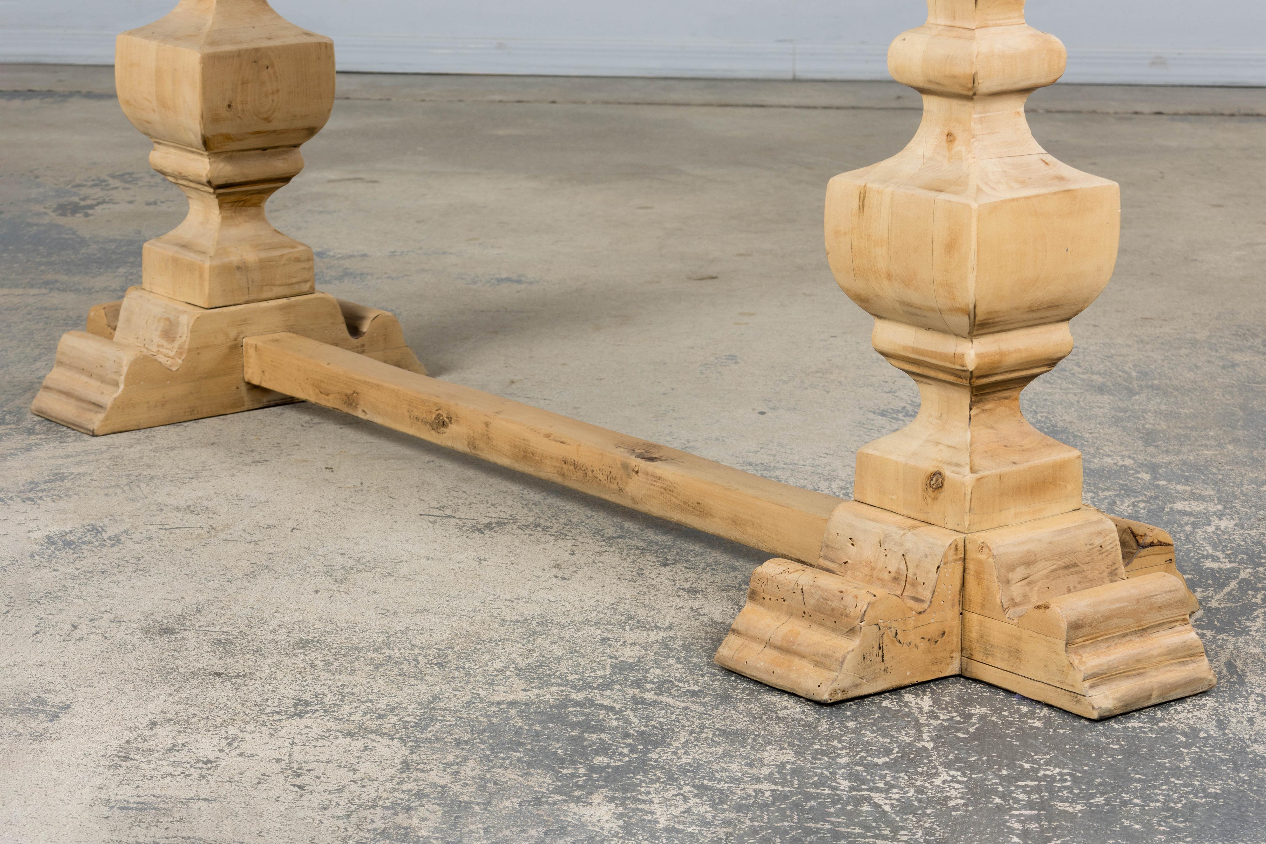 Country French Louis XIII Style Bleached Mixed Wood Folding Table For Sale 3