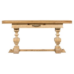 Country French Louis XIII Style Bleached Mixed Wood Folding Table
