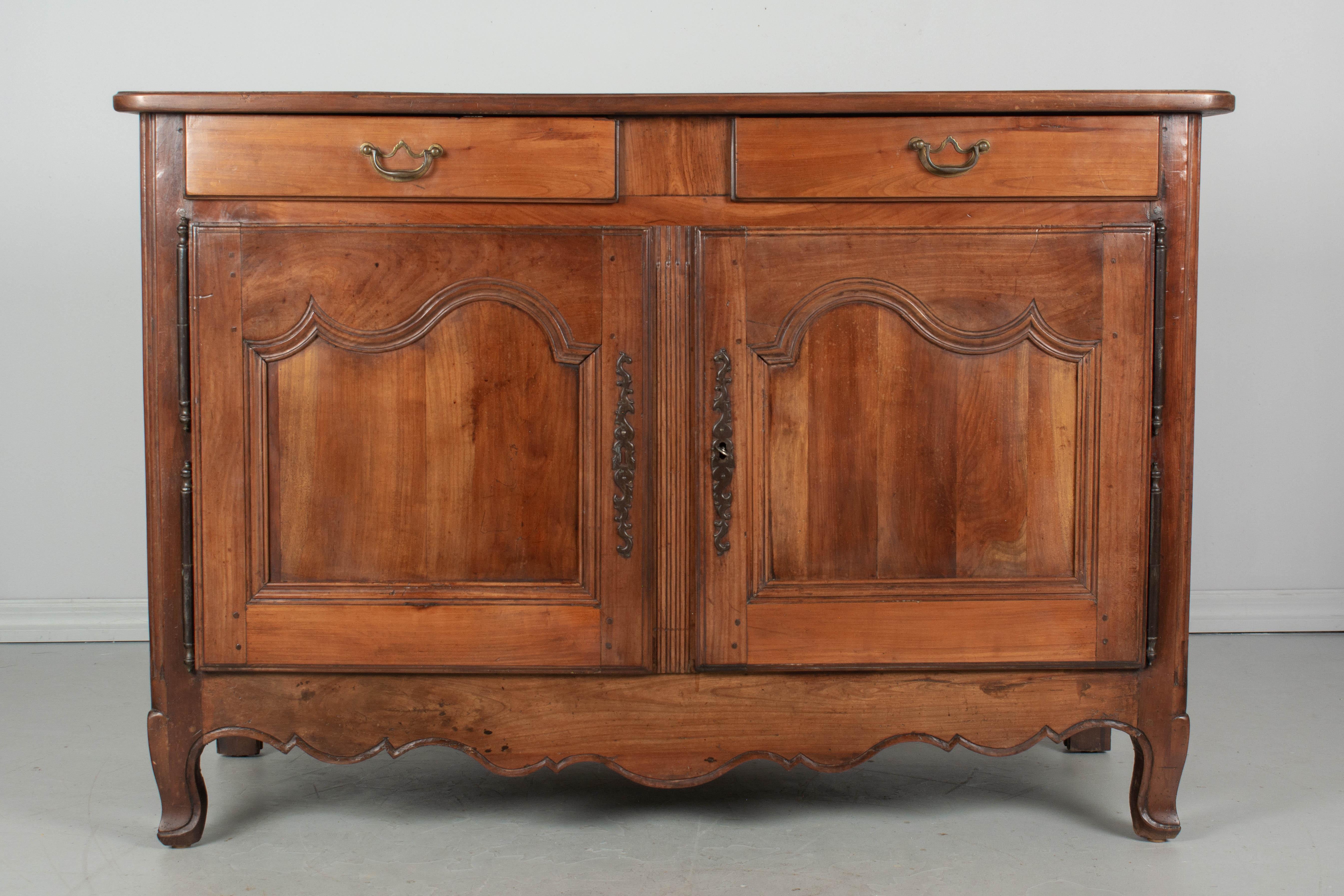 Hand-Carved Country French Louis XV Style Buffet or Sideboard
