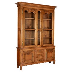 Country French Louis XV Style Vitrine or China Cabinet