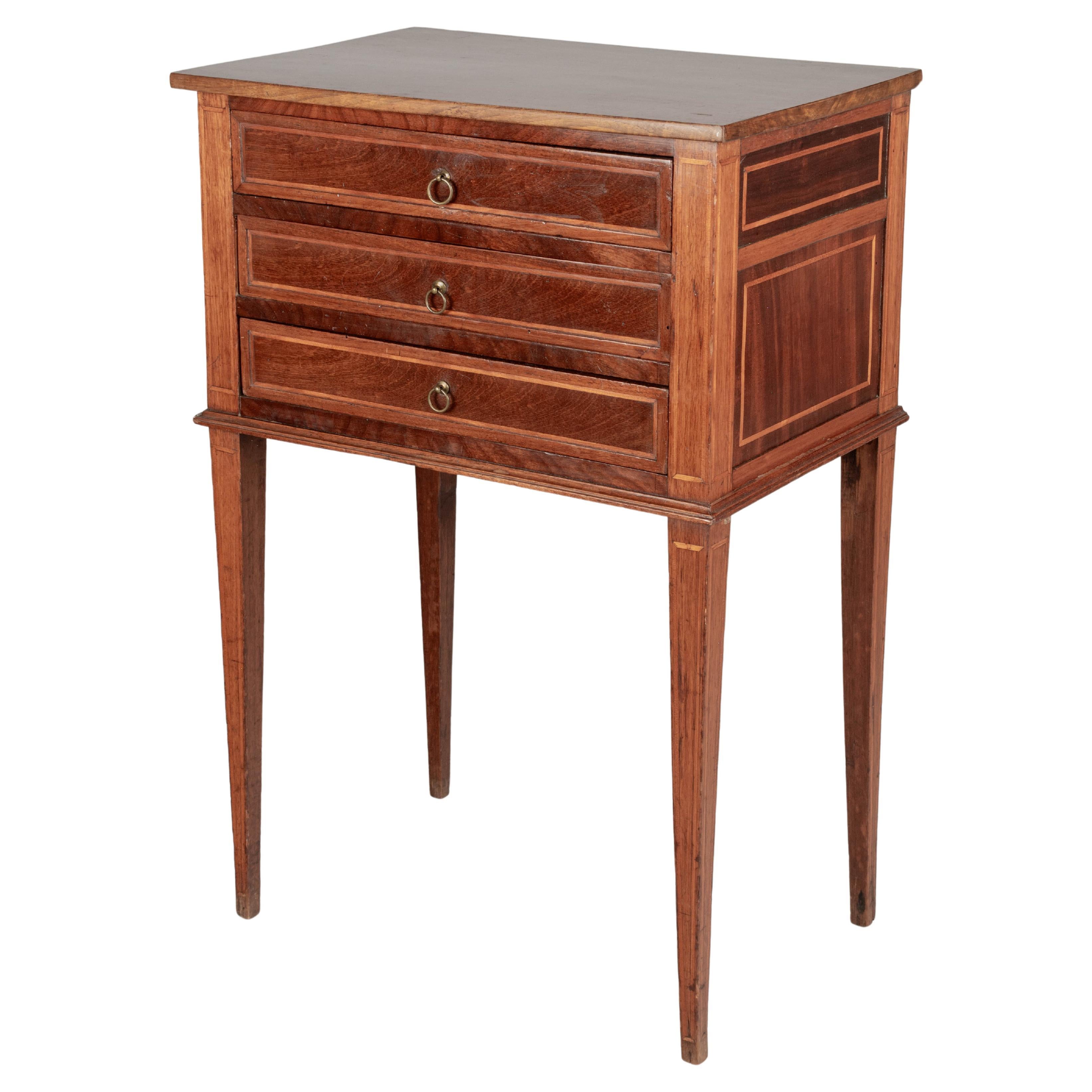 Country French Mahogany Side Table For Sale